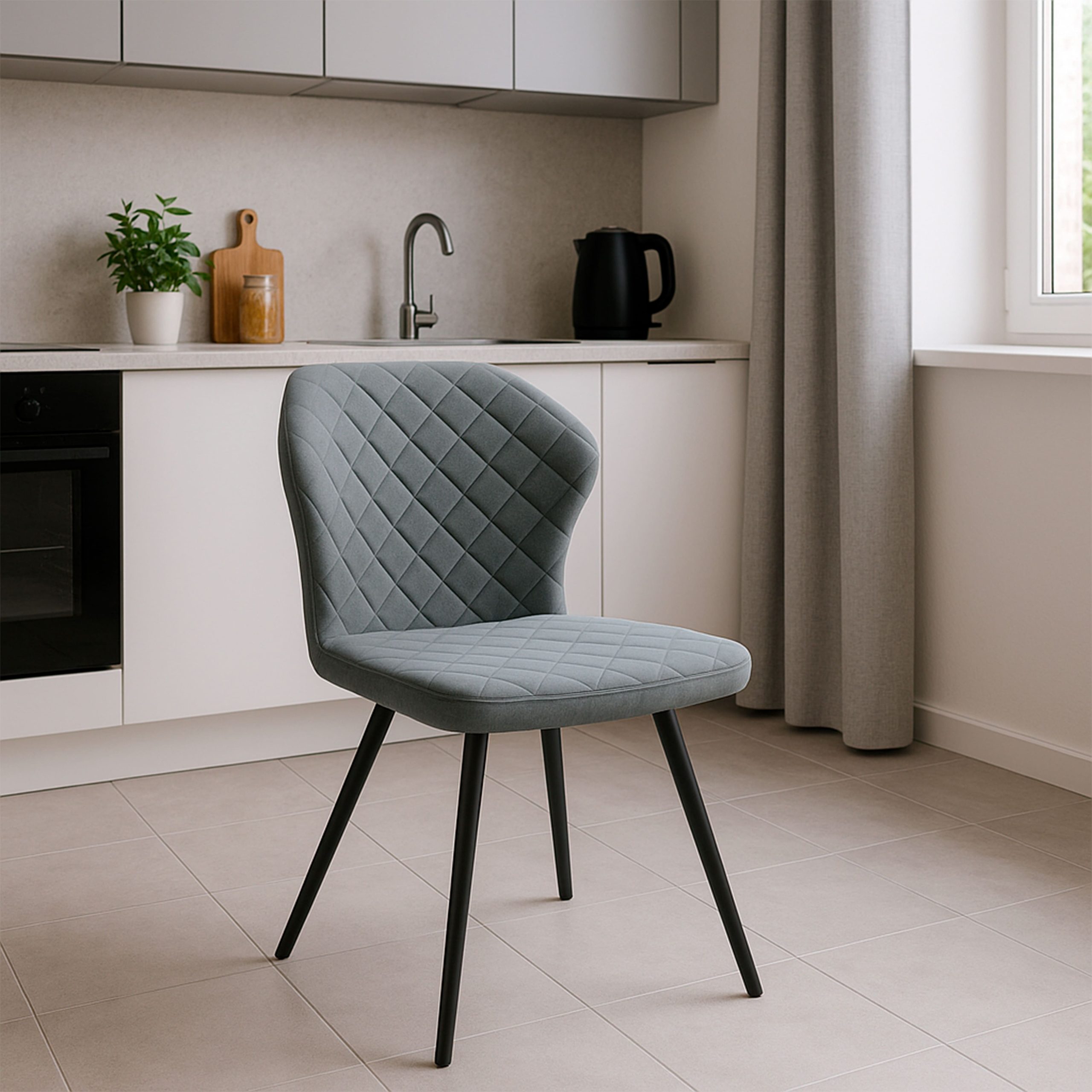 Стул ROBBY D-R 360, k10 Антрацит замша LUXчерный