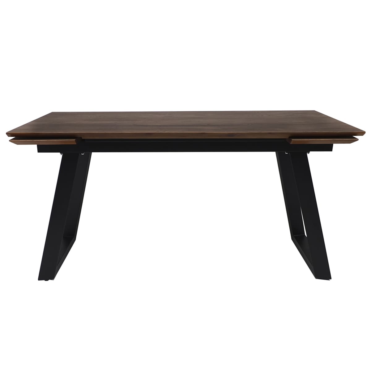 Стол САНГАЙ раздвижной, 136(196)*80*80, дуб галифакс табак / черный (ПрР-7 DSW (02) ТрН/Р-80)