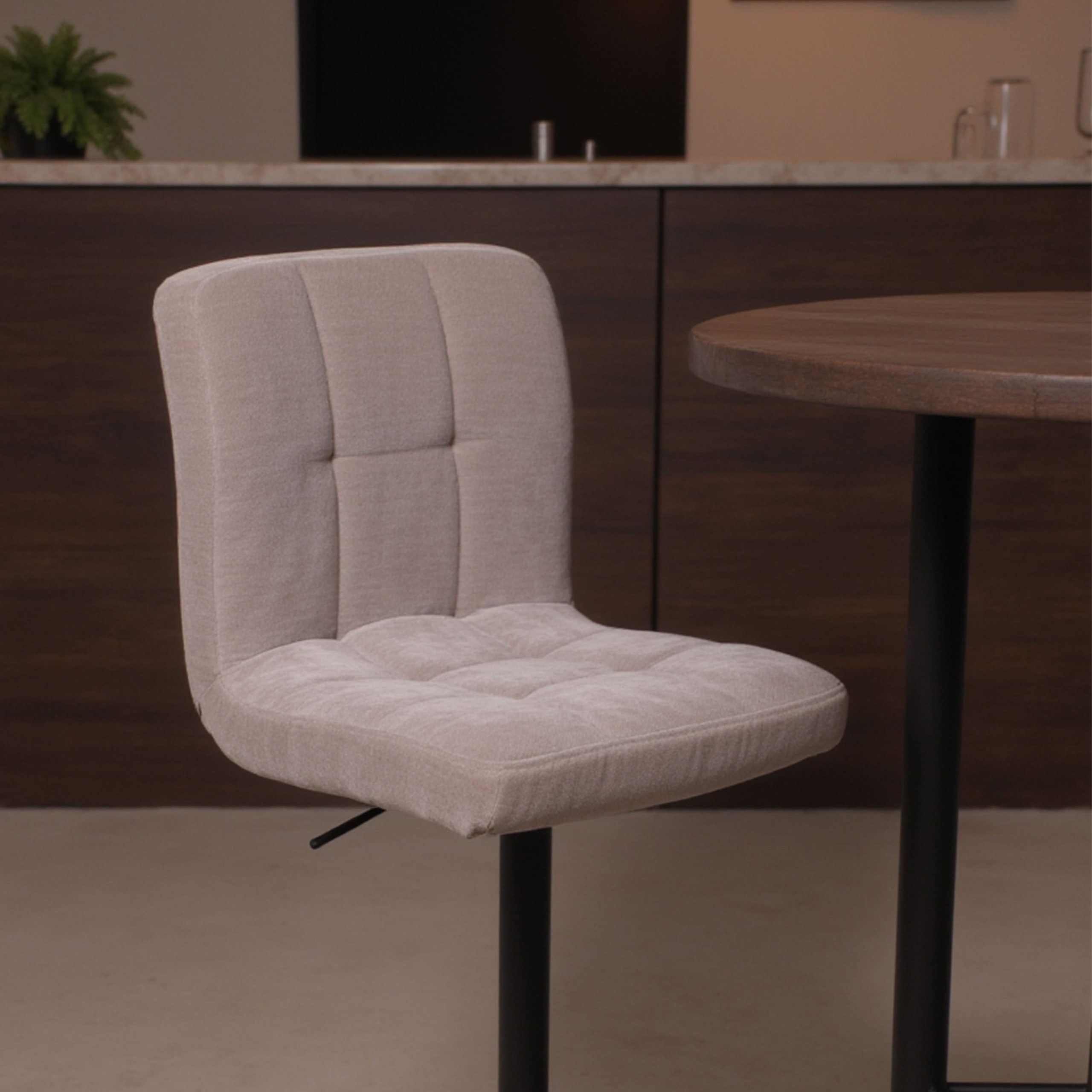 Стул барный LOGOS, серый шенилл Ote Canna 452/черный