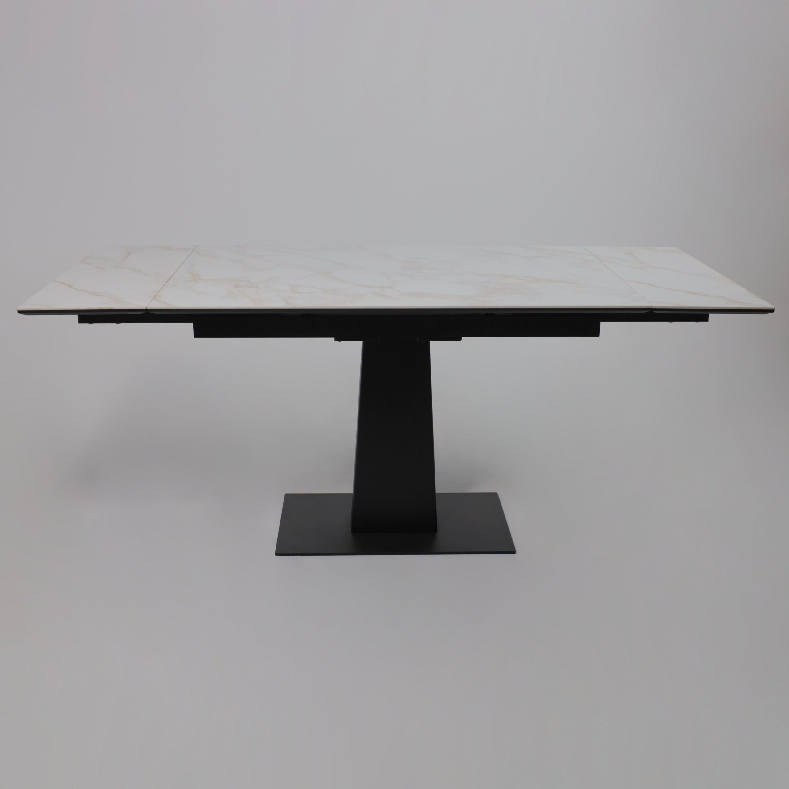 Стол AV 2119, МДФ+керамика, раздвижной 1200 (1800)*800 белый, глянцевый CARLA LARKIN /черный