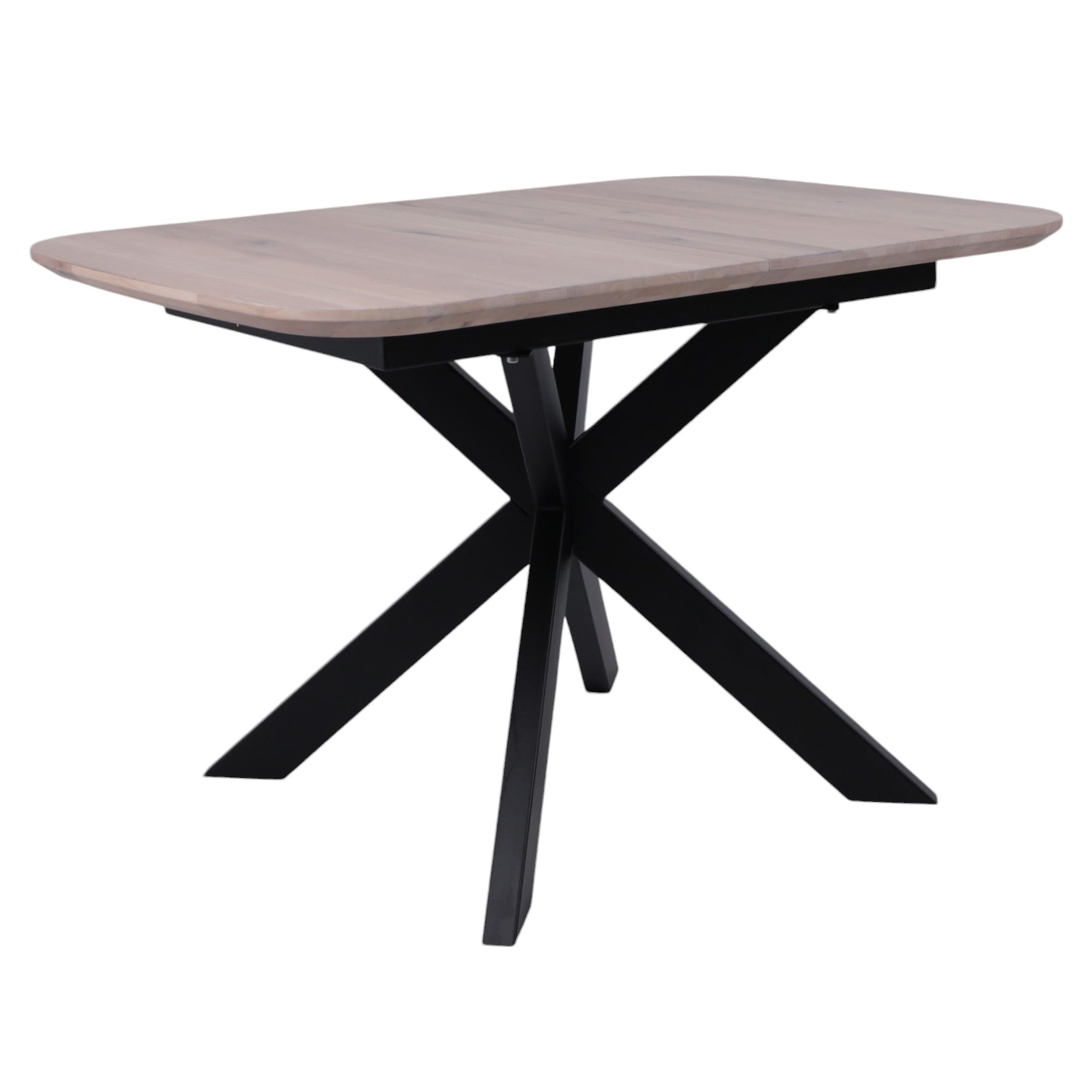 Стол ВЕЙВ раздвижной, 120(160)*80*75, дуб беленый/черный (ПрР-3 DSW (02) КСЕ/Р-80)