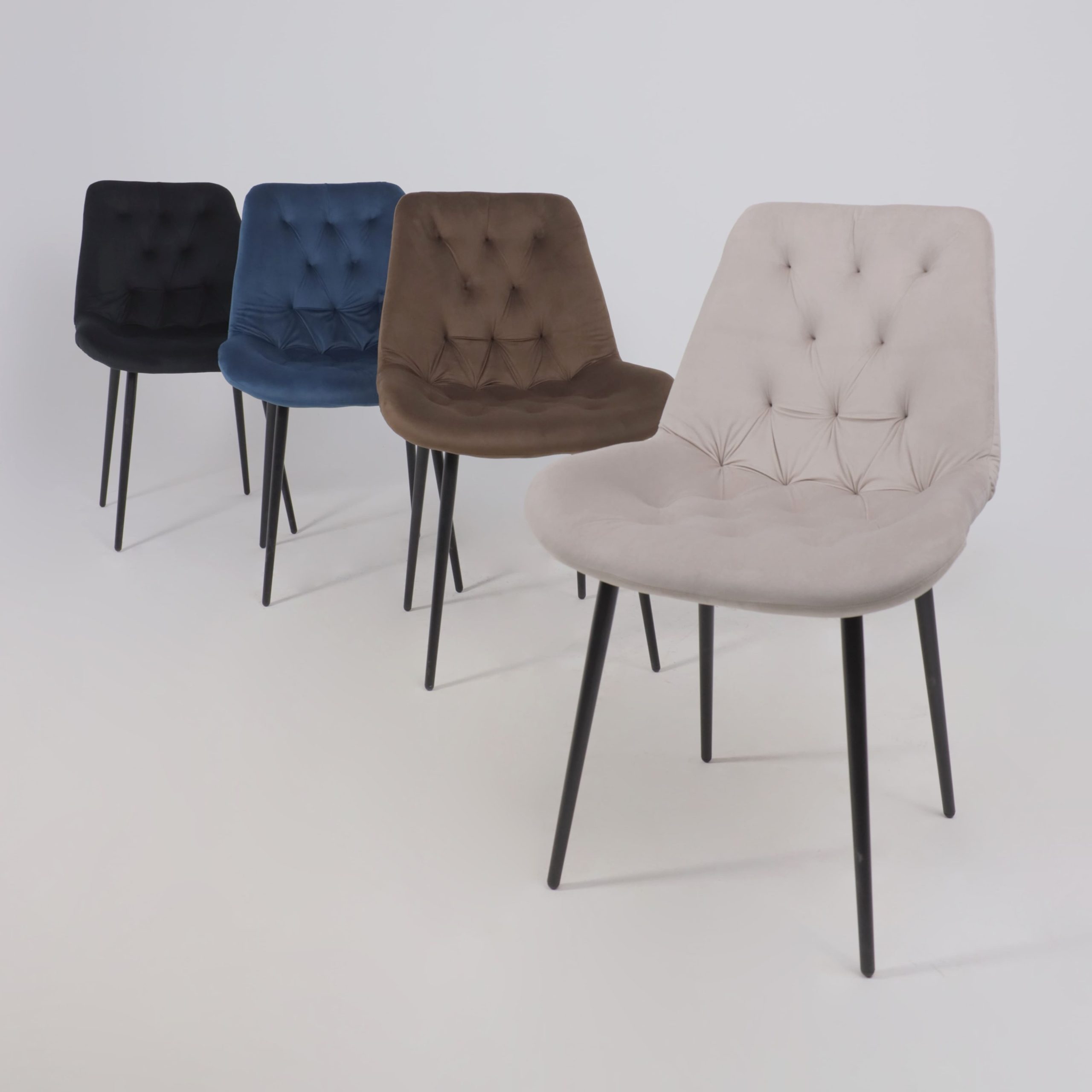 Стул AV 435, синий бархат Confetti deep ocean/черный