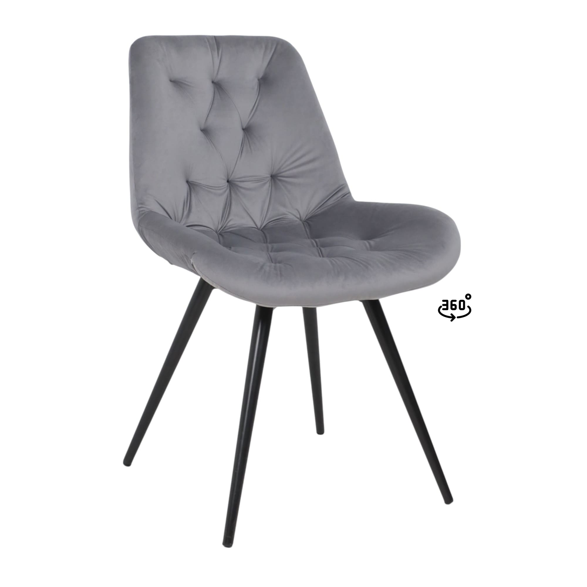 Стул AV 435, поворотный, темно-серый бархат H-15/черный