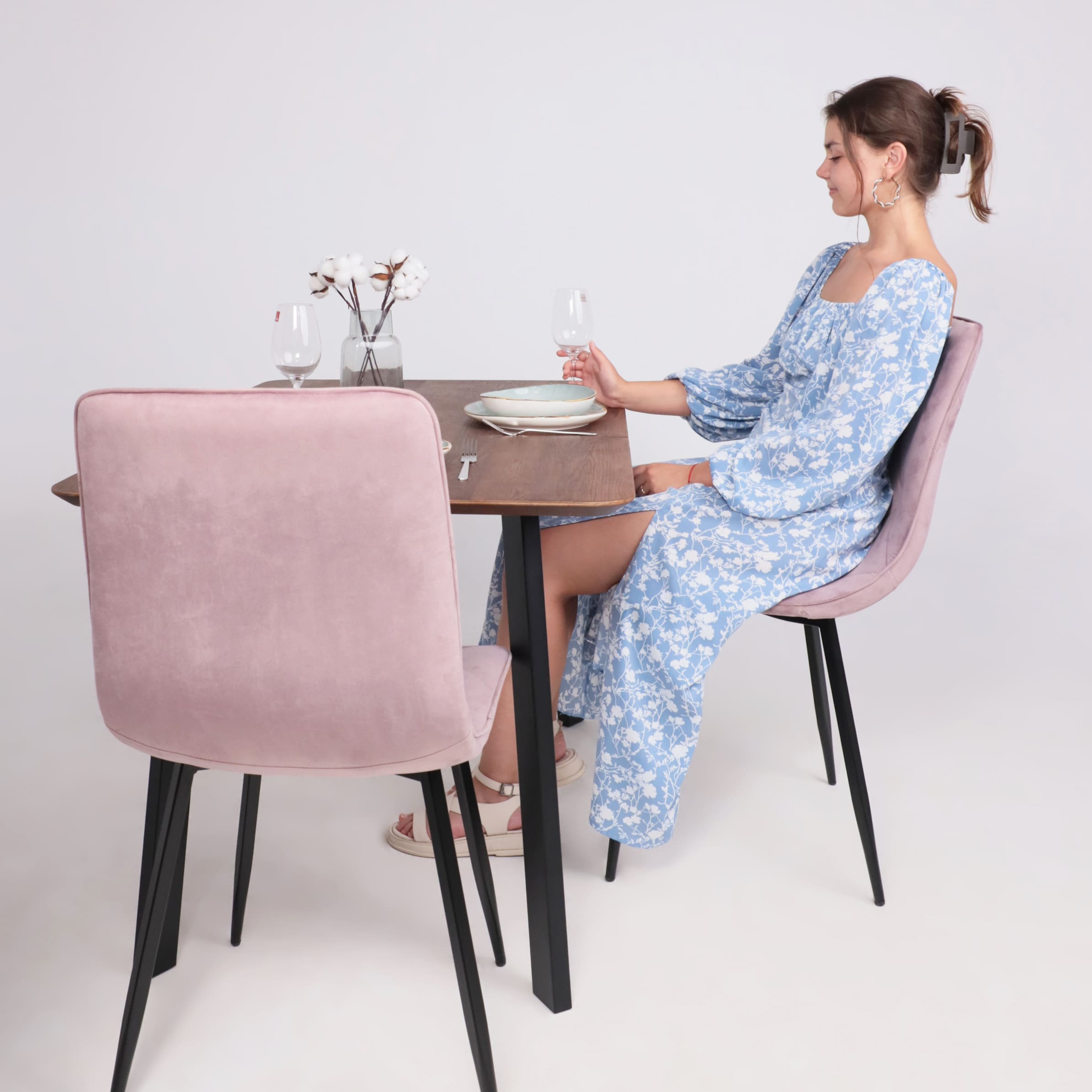 Стол МАЙОН, 120*80*74, дуб мореный/черный (ПР-2 DSW (Т27) (02) КС-60)