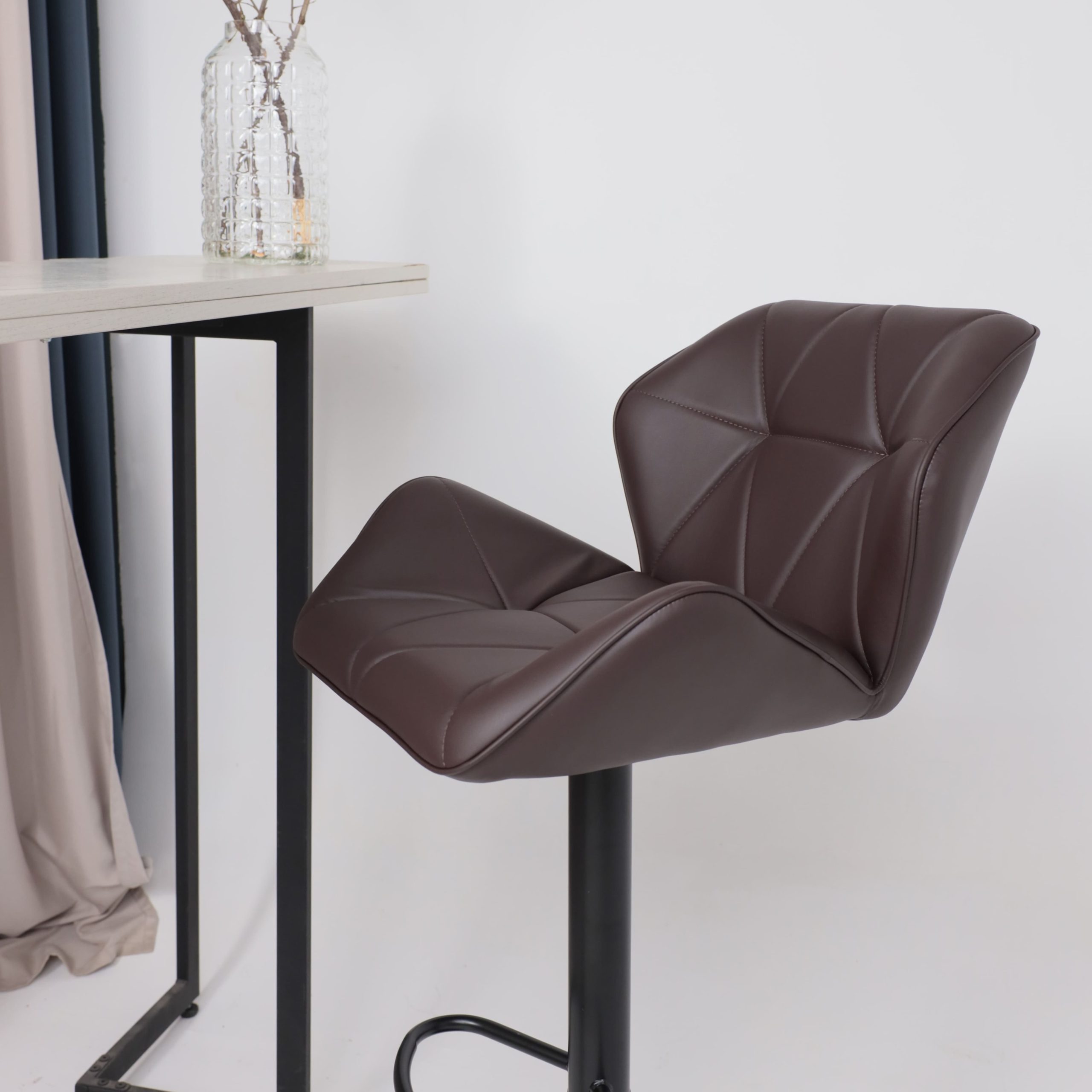 Кресло барное BERLIN GB, Pegaso шоколад экокожа/черный