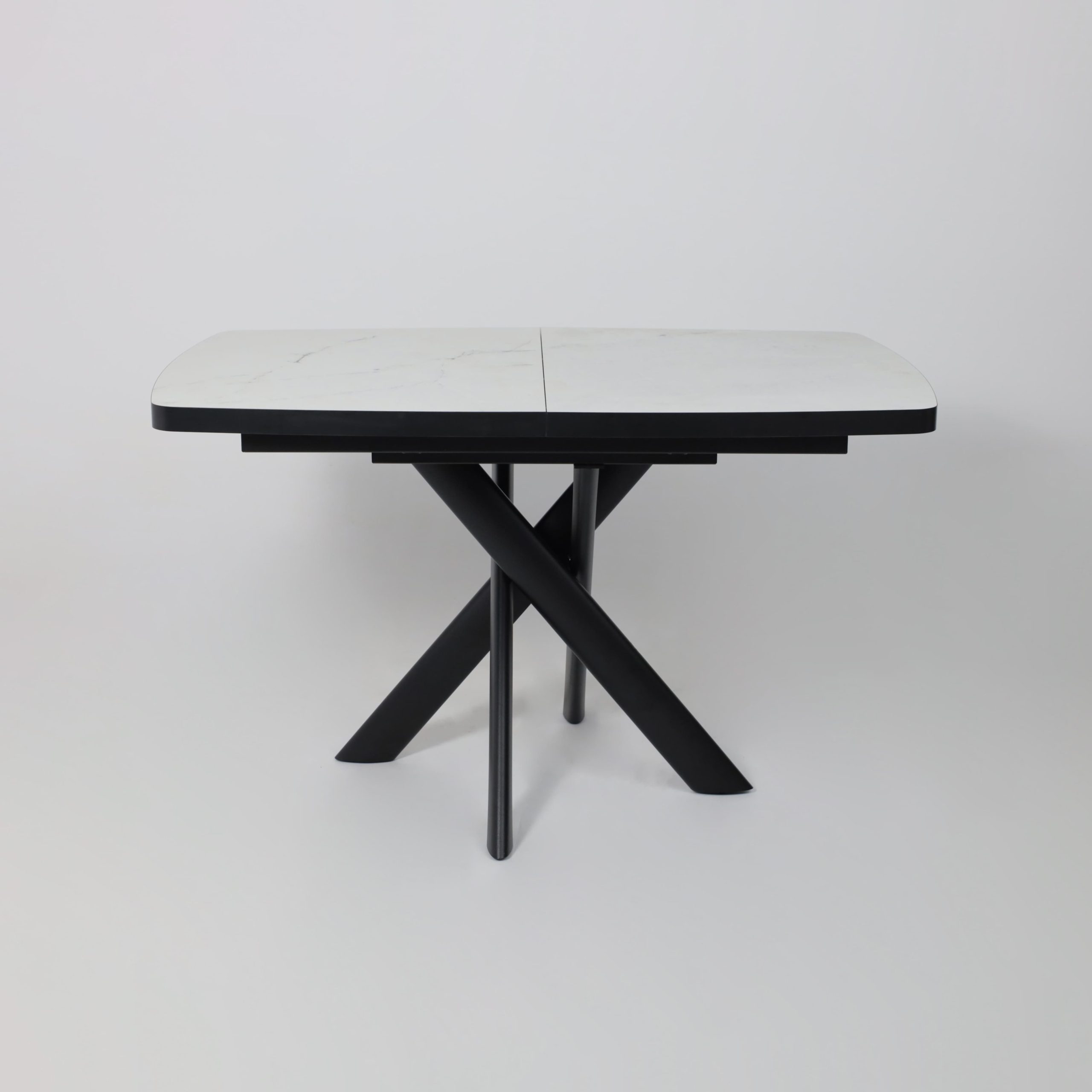 Стол LEONEL-130, раздвижной 130(165)х85, Кварцит-HPL/Черный