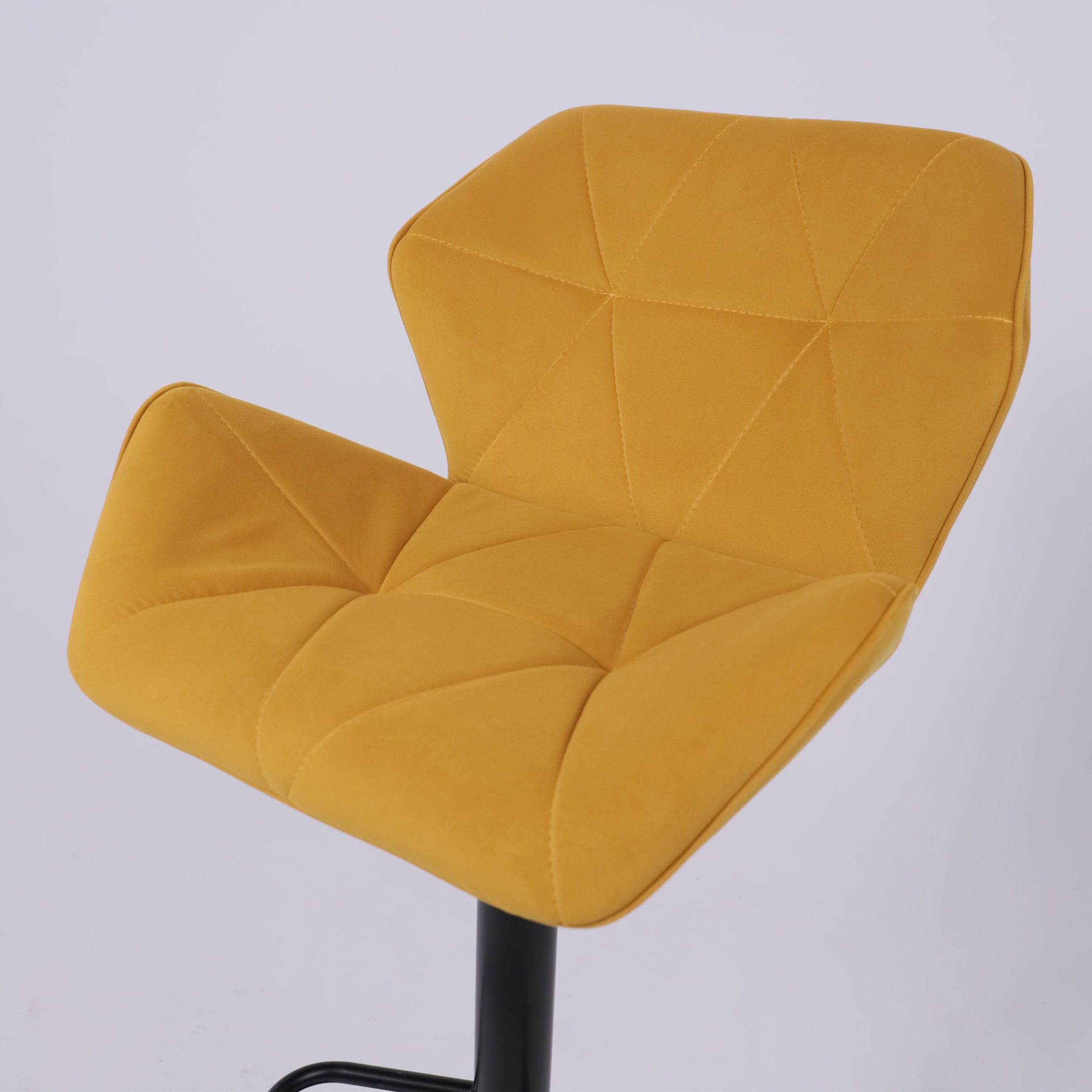 Кресло барное BERLIN GB, Velutto 56 горчичный велюр/черный