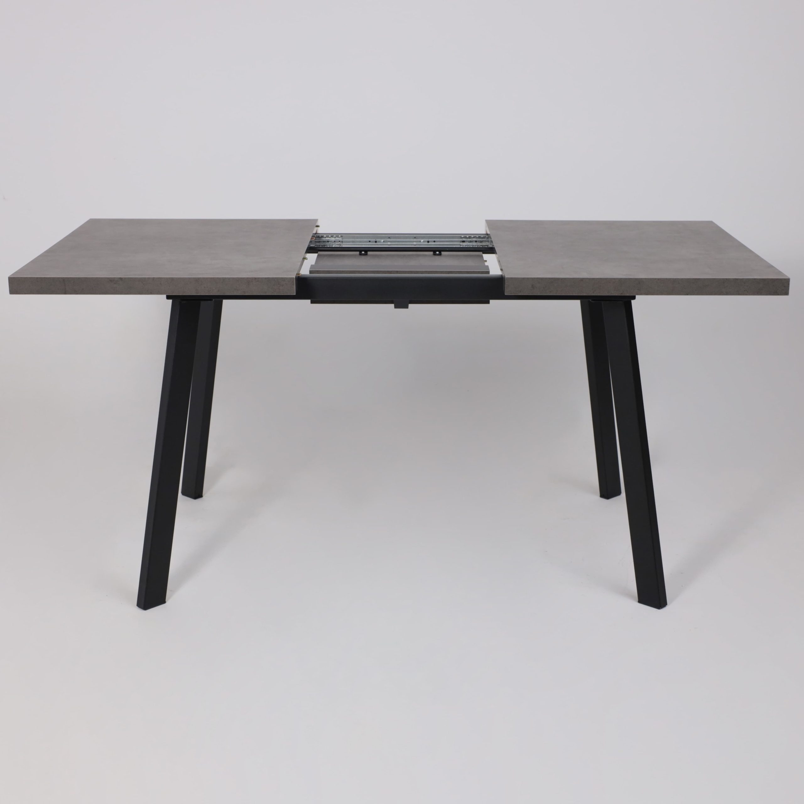 Стол BORG-120, раздвижной 120(160)х80, Дымчатая керамика/Чёрный