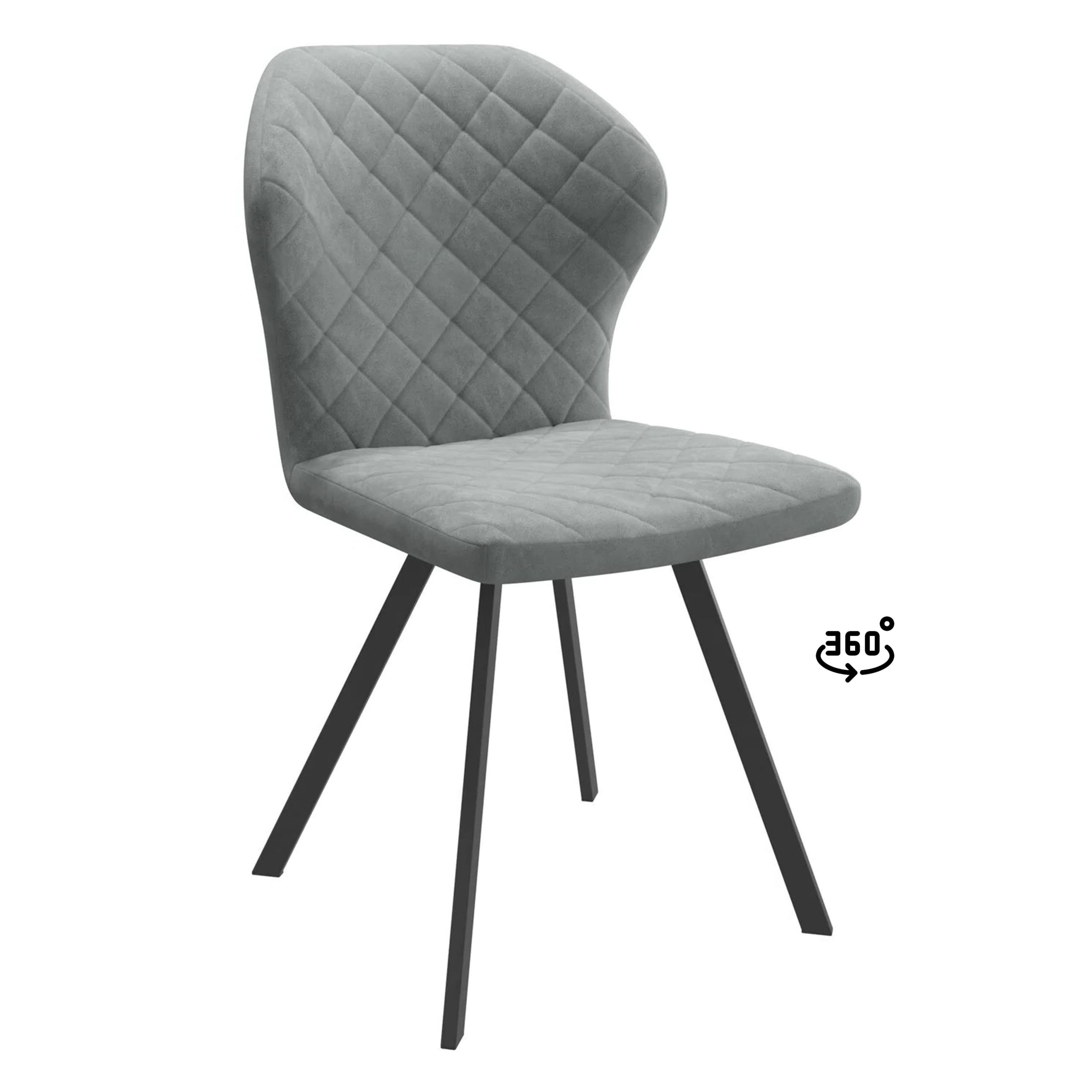 Стул ROBBY D-R 360, k10 Антрацит замша LUXчерный