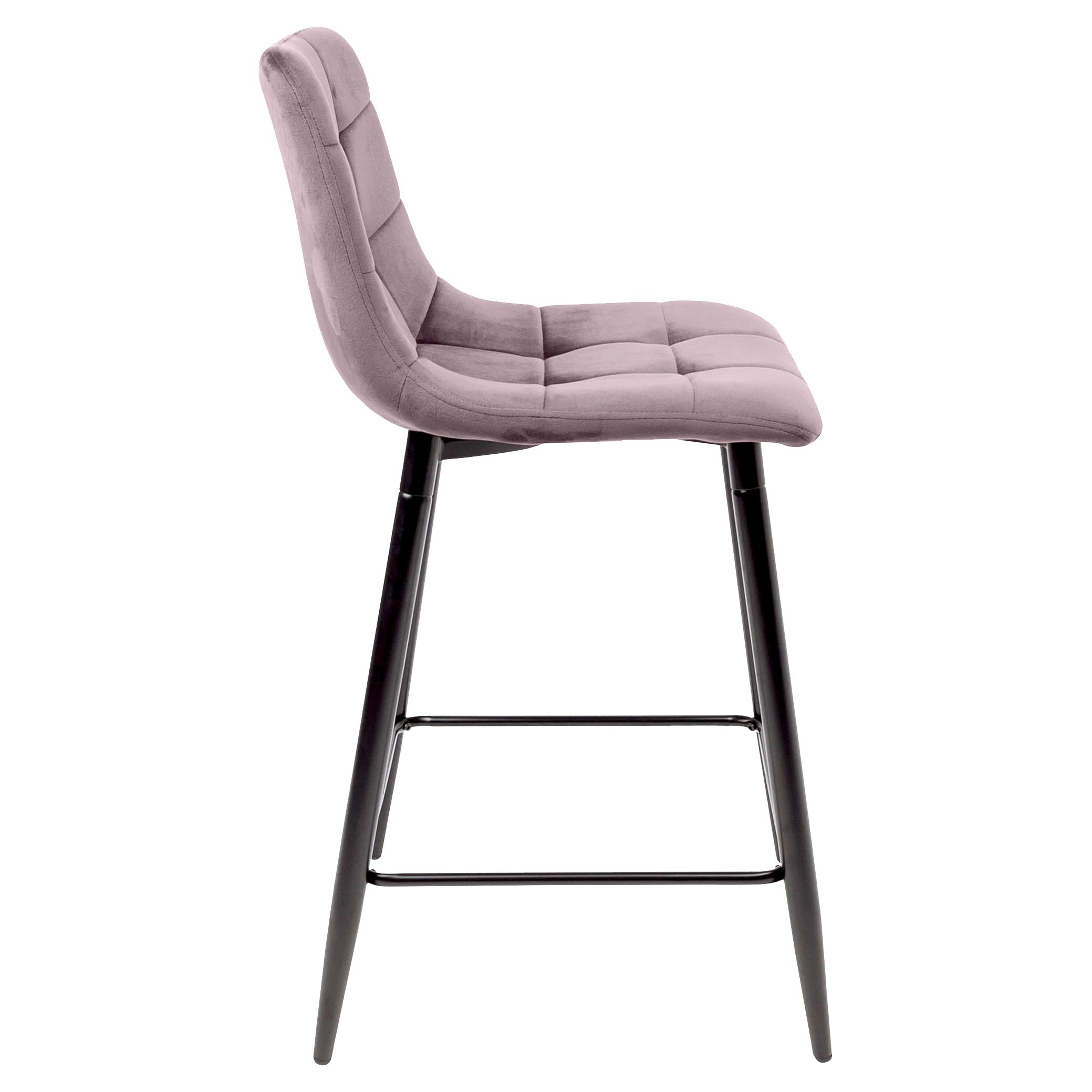 Стул барный MIA, пыльная роза велюр HLR25/черный