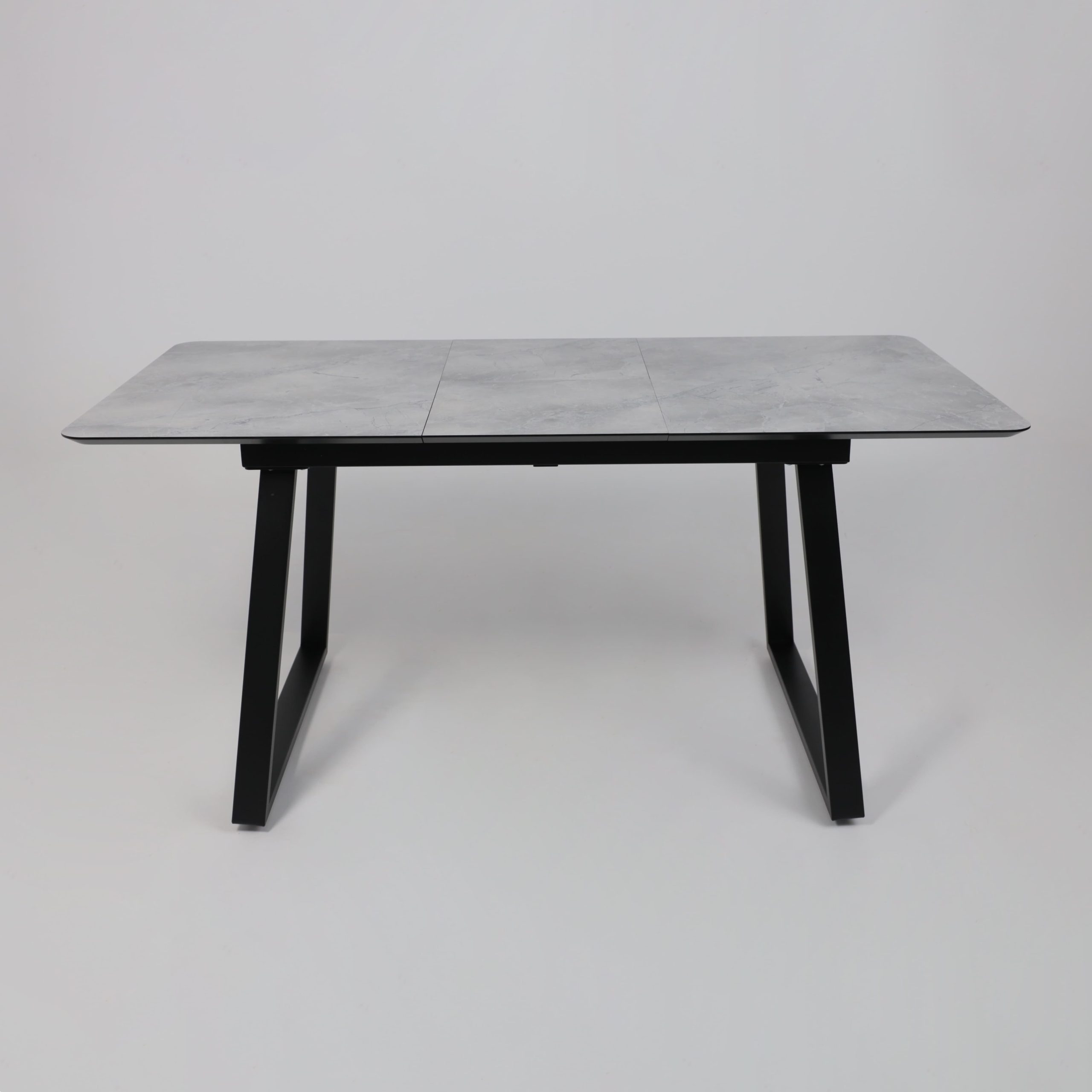 Стол AV 1208, HPL+МДФ,  раздвижной 1200 (1600)*800 Мрамор Марквина синий/черный