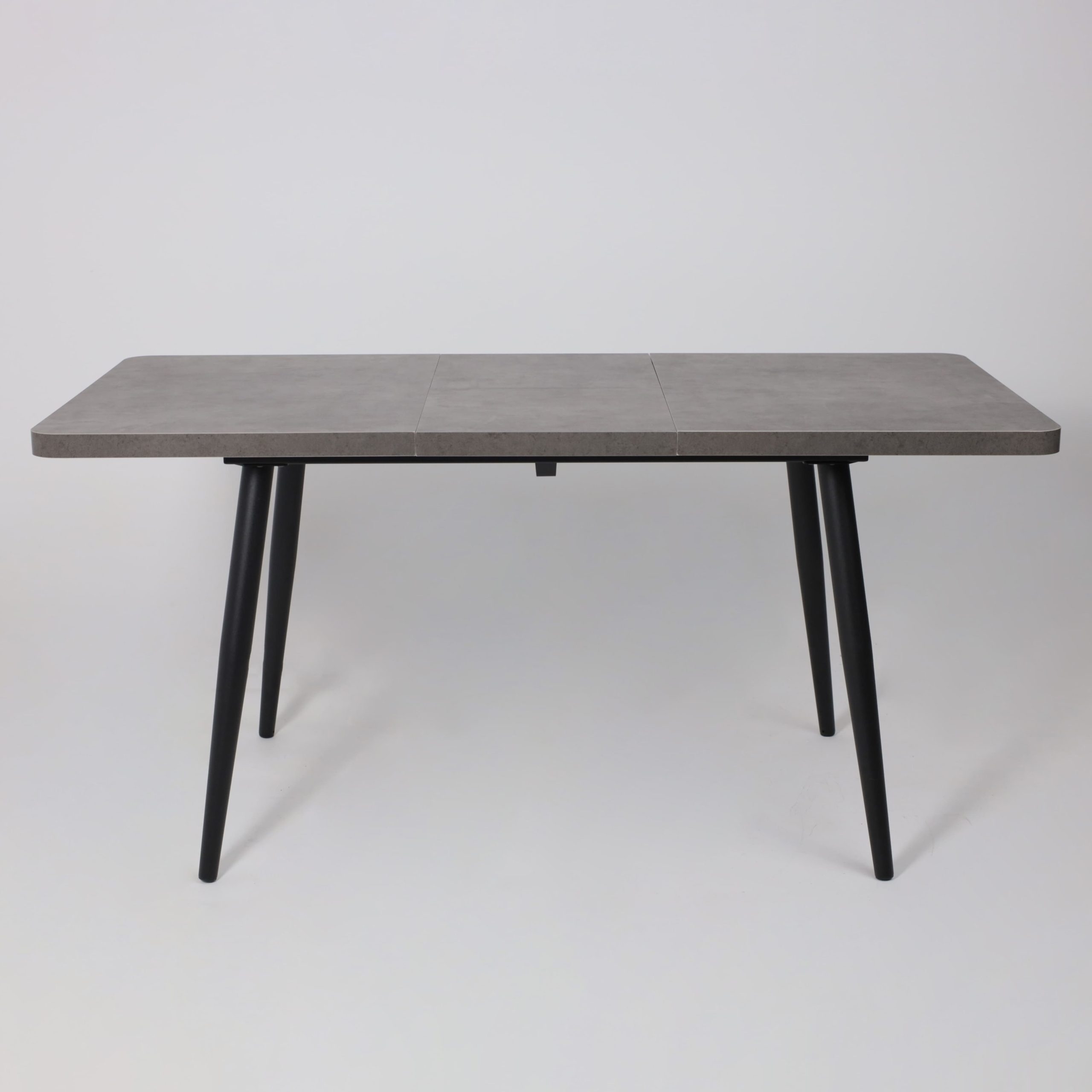 Стол BORG RADIAL-120, раздвижной 120(160)х80, Дымчатая керамика/Чёрный