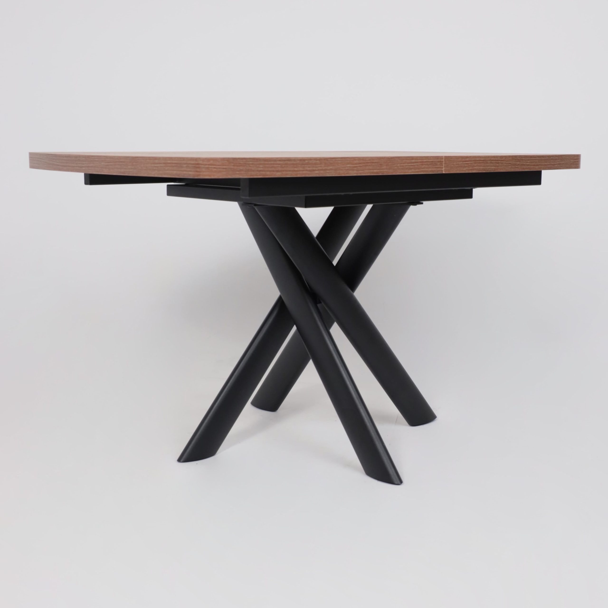 Стол LEONEL-130, раздвижной 130(165)х85, Дуб Веллингтон/Черный