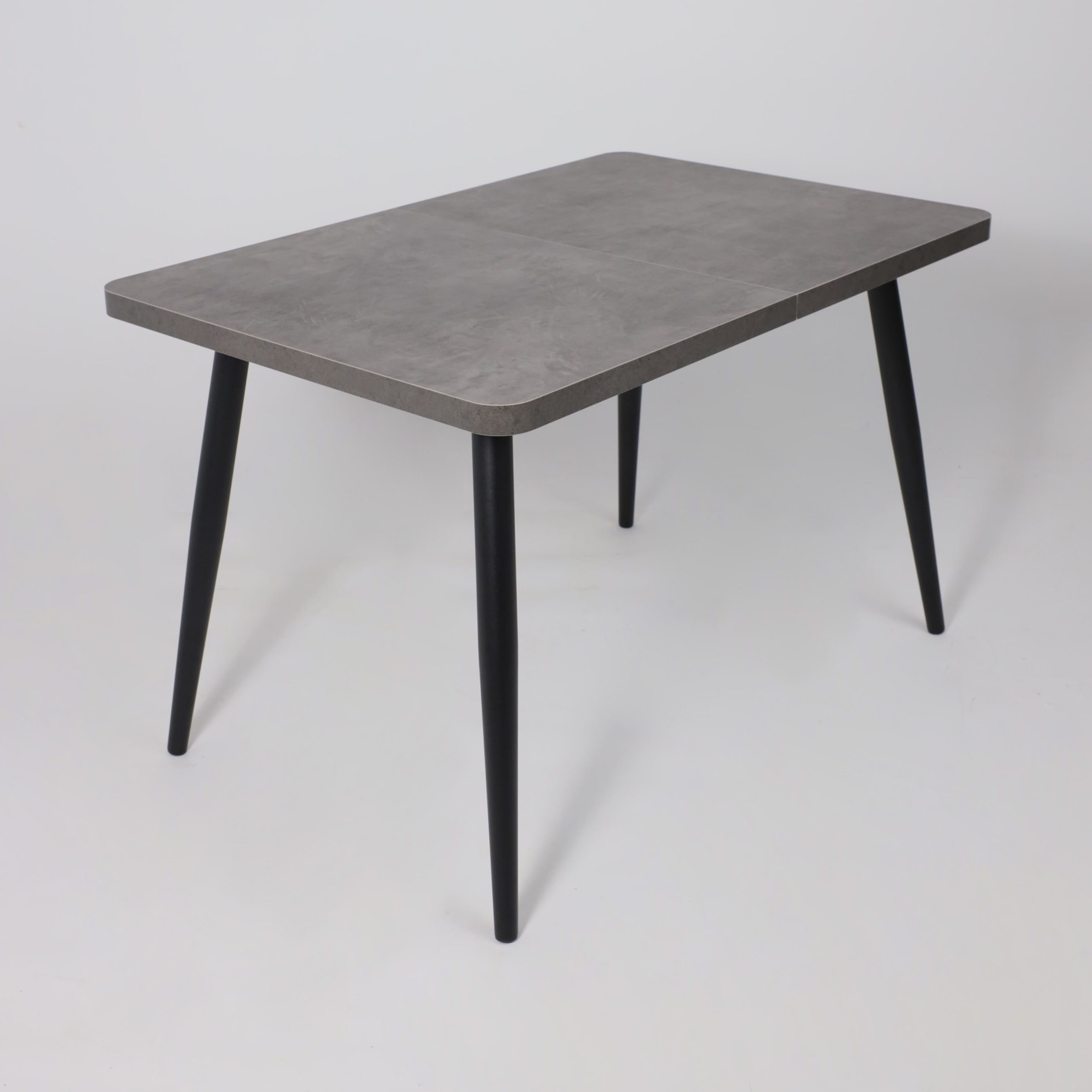 Стол BORG RADIAL-120, раздвижной 120(160)х80, Дымчатая керамика/Чёрный