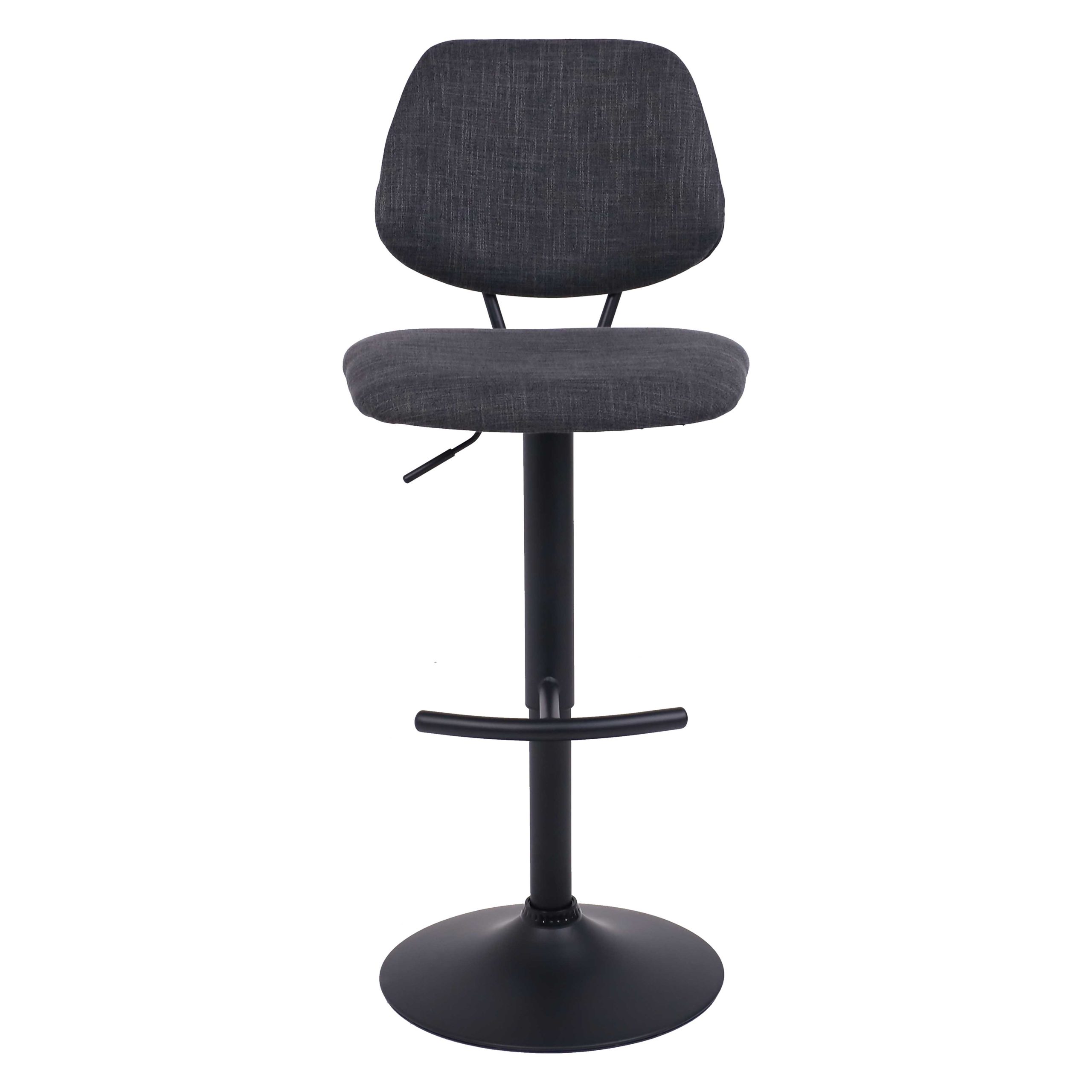 Стул барный JESSY, темно-серая ткань/черный