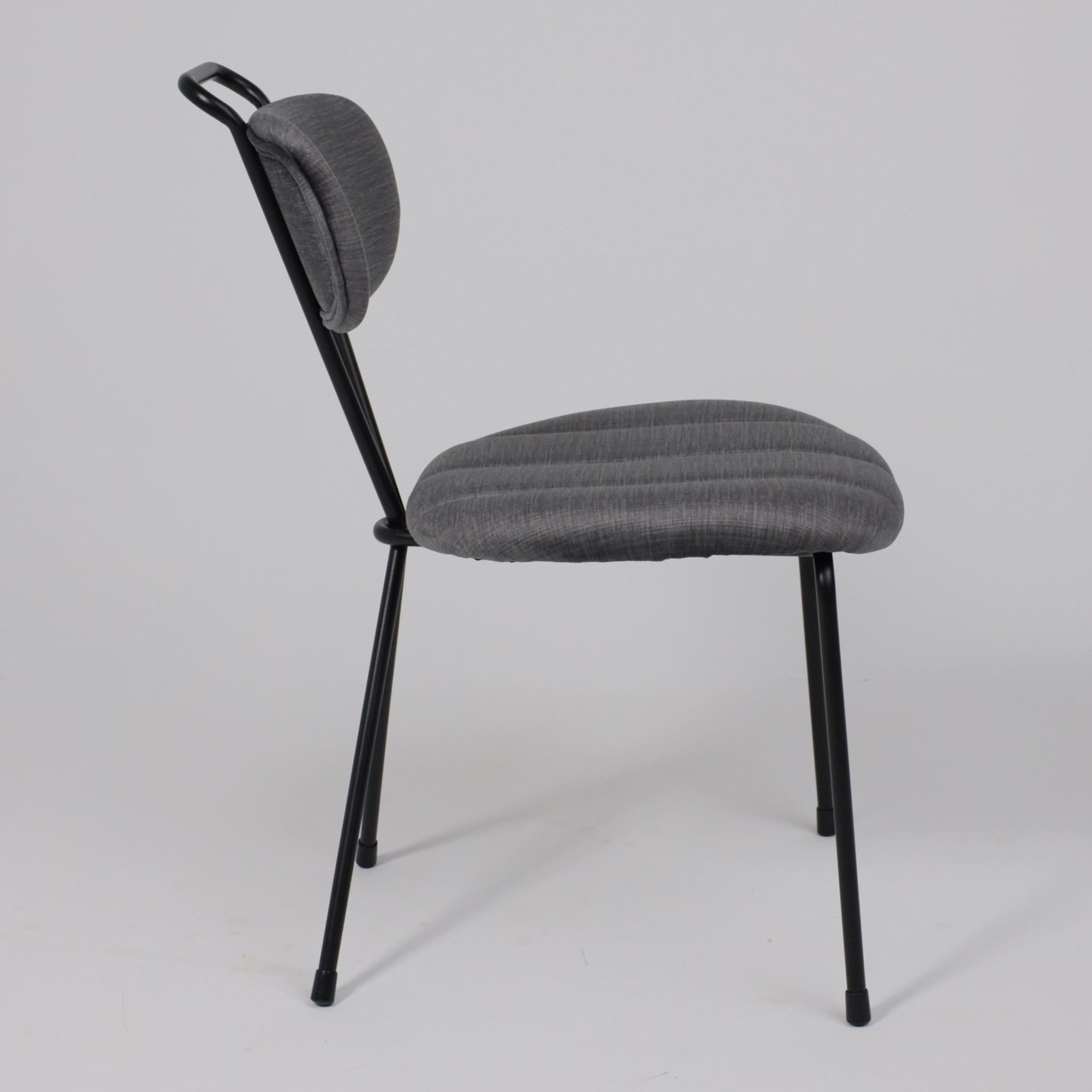 Стул TORI, серый велюр VOSS 15/черный