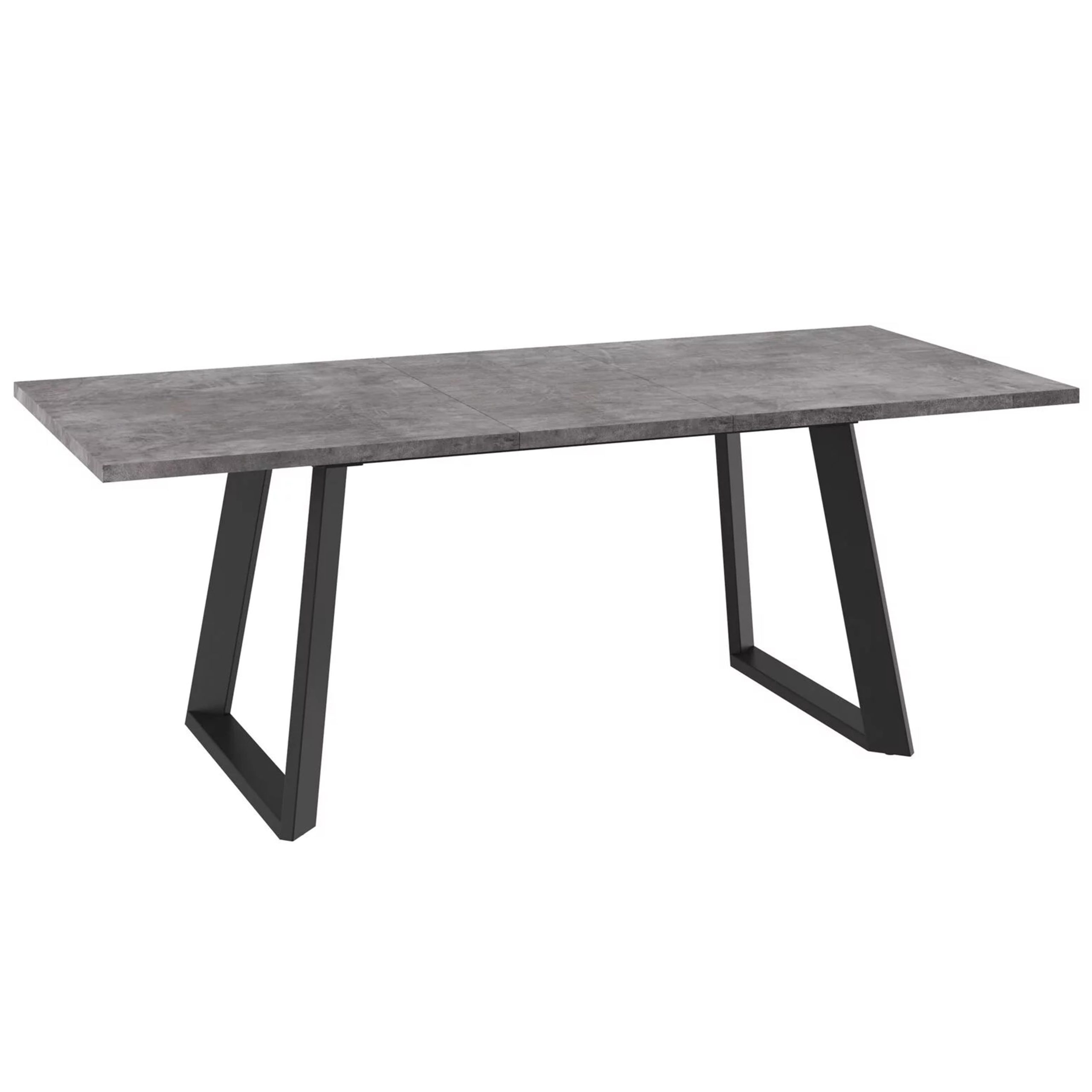 Стол LOFT LUX-160, раздвижной 160(205)х90, Дымчатая керамика/Чёрный