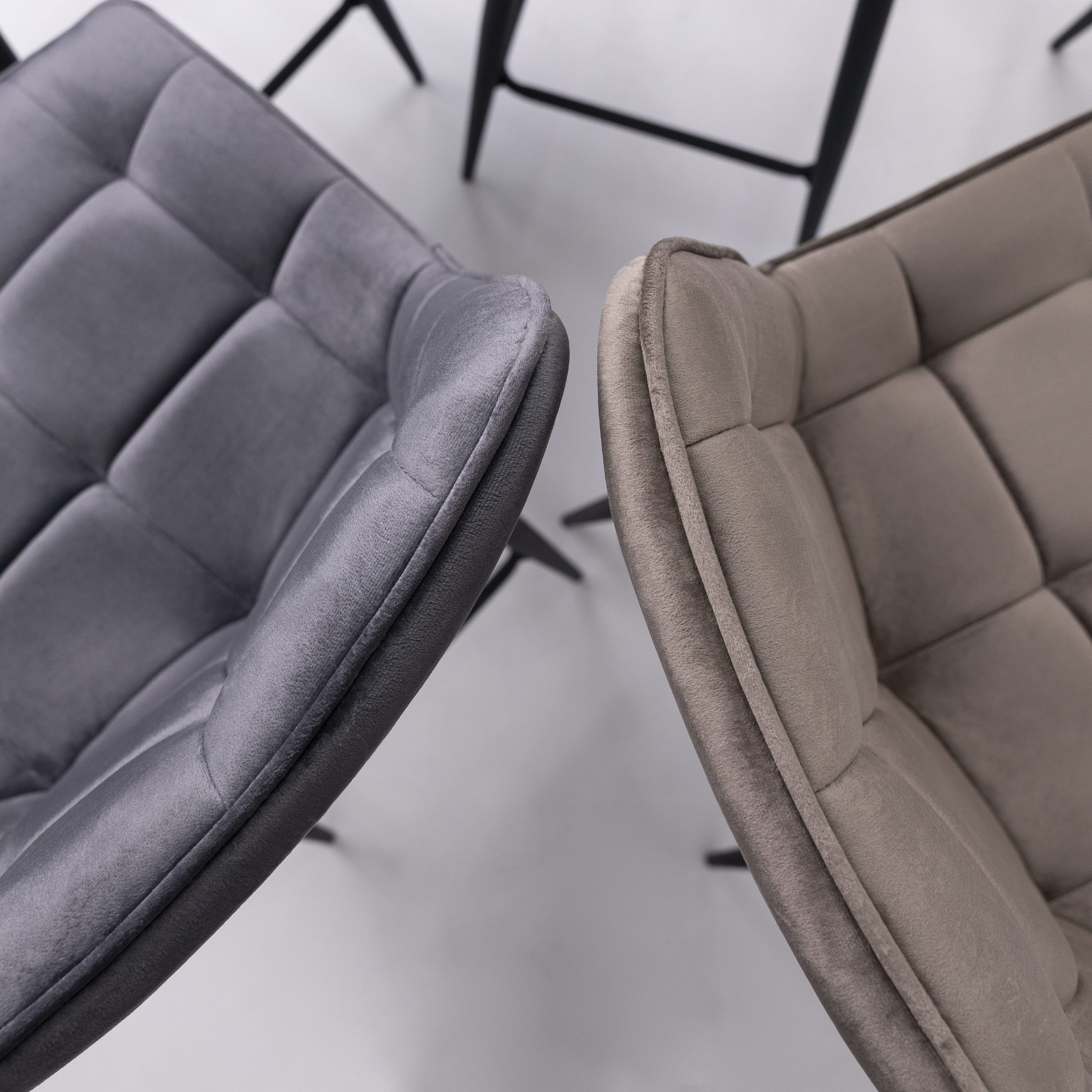 Стул LINX, полубарный, бежевый велюр G062-13/черный