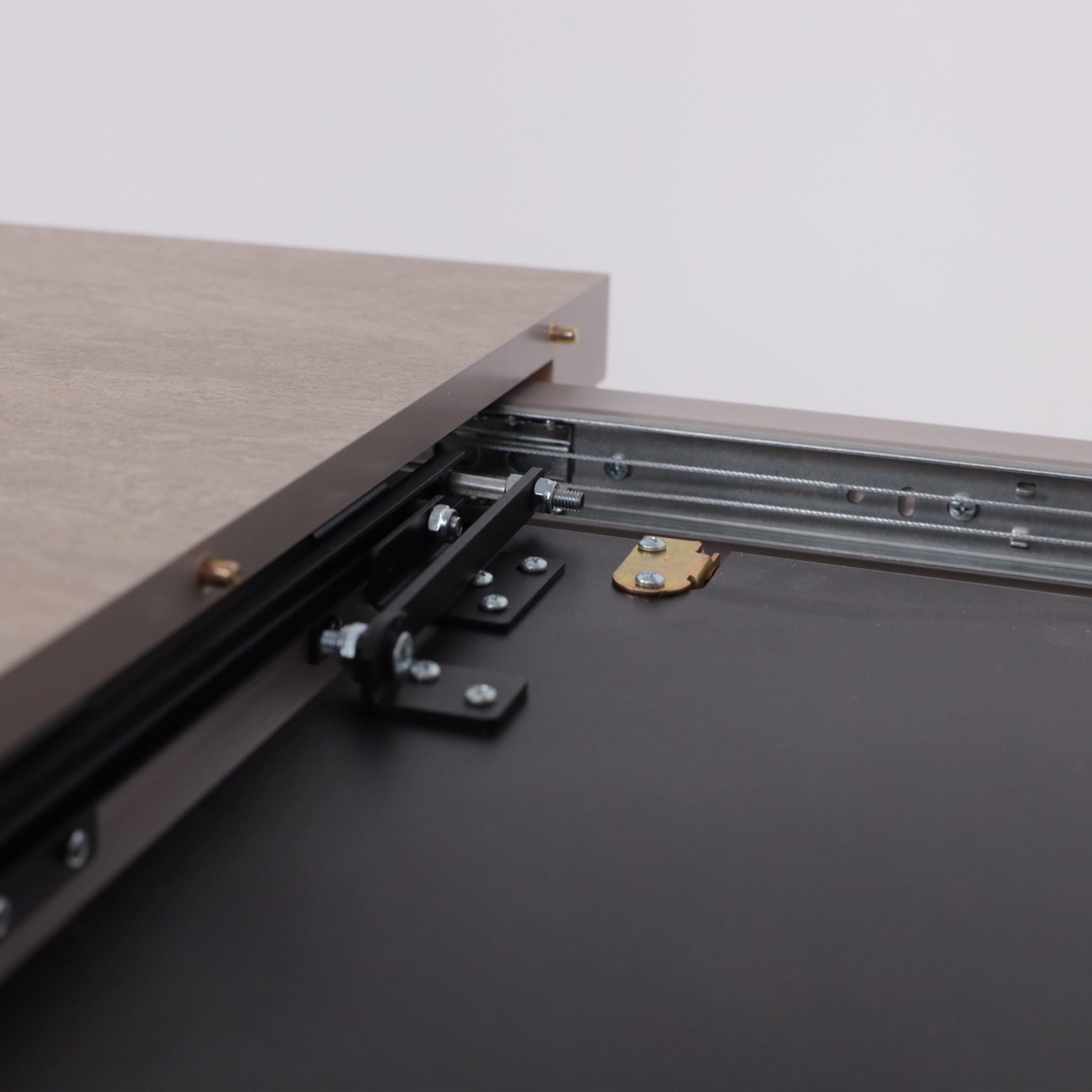 Стол LEONEL-130, раздвижной 130(165)х85, Бежевый камень-HPL/Капучино