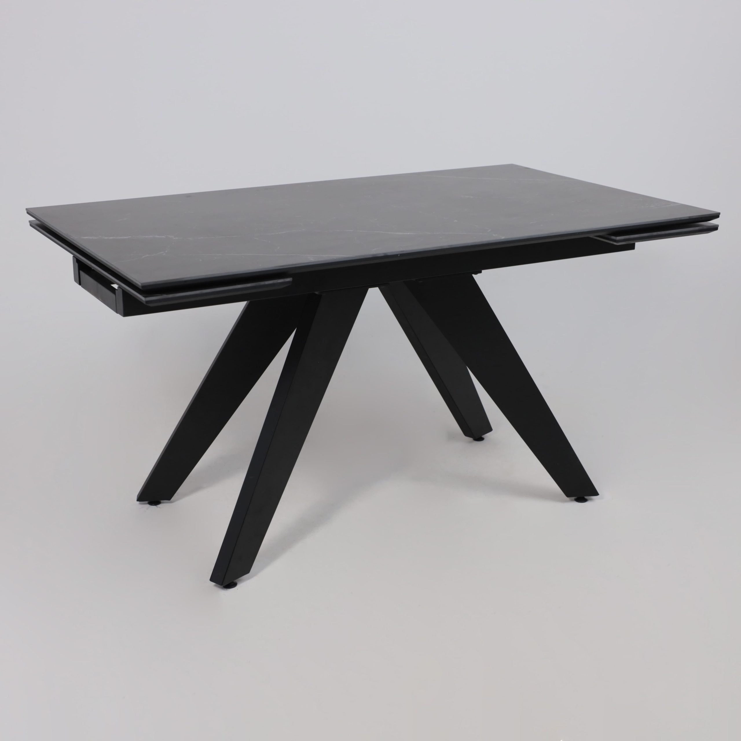 Стол AV 2122, МДФ+керамика, раздвижной 1400 (2000)*850 черный, матовый SHAKESPEARE/черный