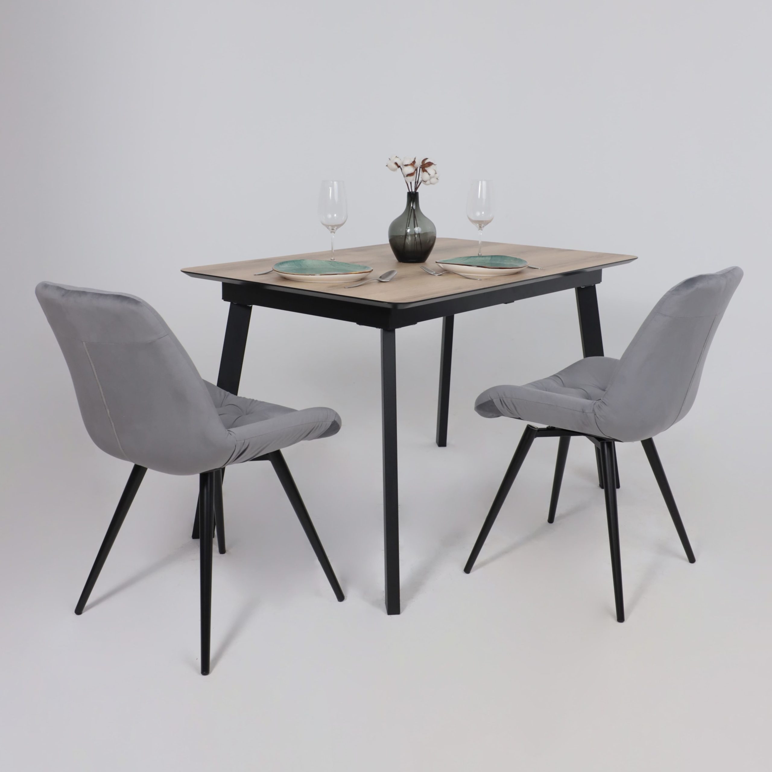 Стул AV 405, поворотный, темно-серый бархат H-15/черный