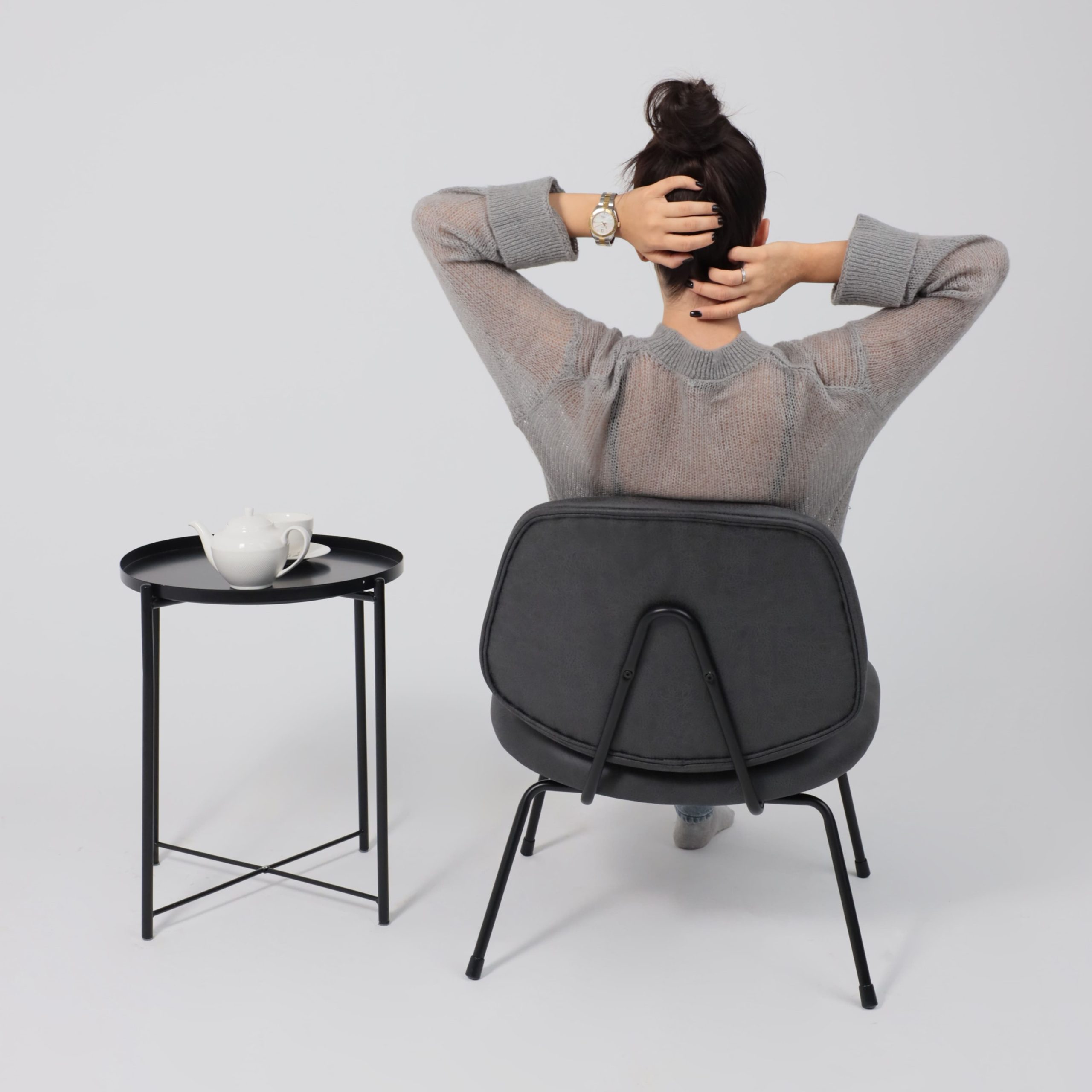 Кресло SWAY, экокожа винтажный черный WATUSI 16/черный