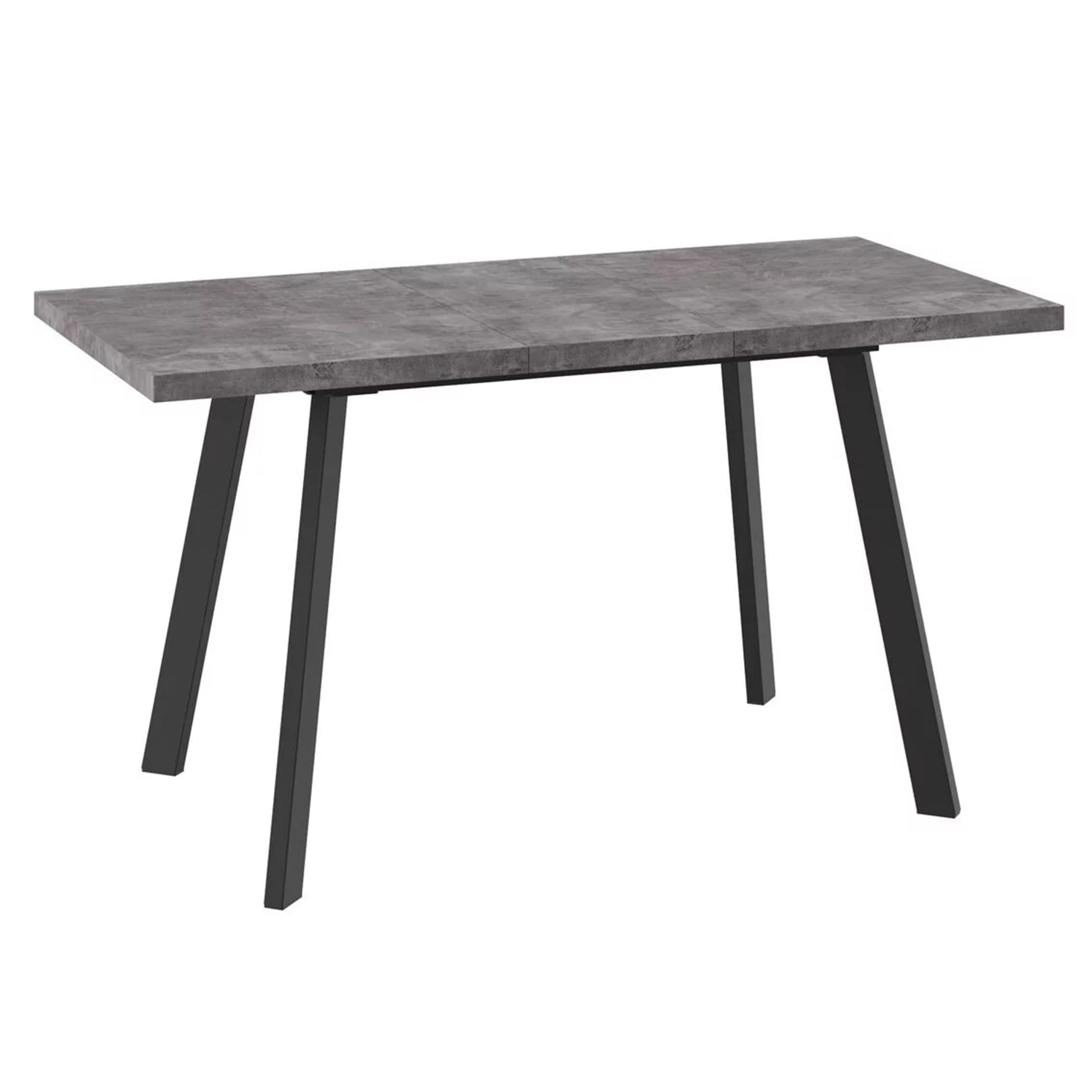 Стол BORG-110, раздвижной 110(142)х70, Дымчатая керамика/Чёрный