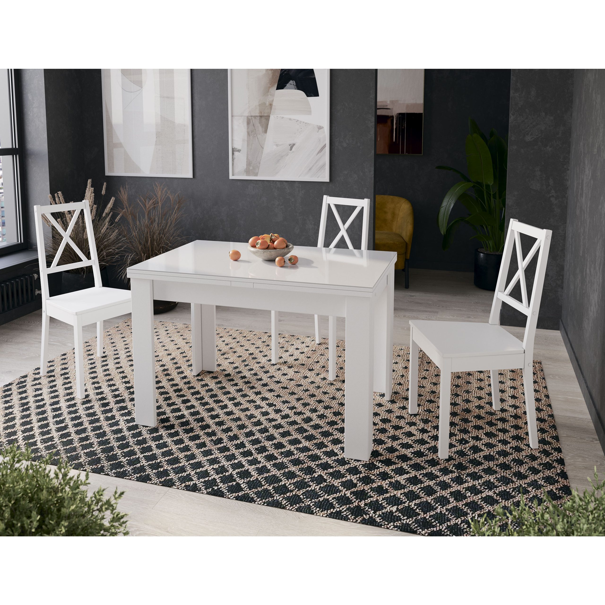 Стул НИКА тип 3, 430х480х935мм, белый матовый