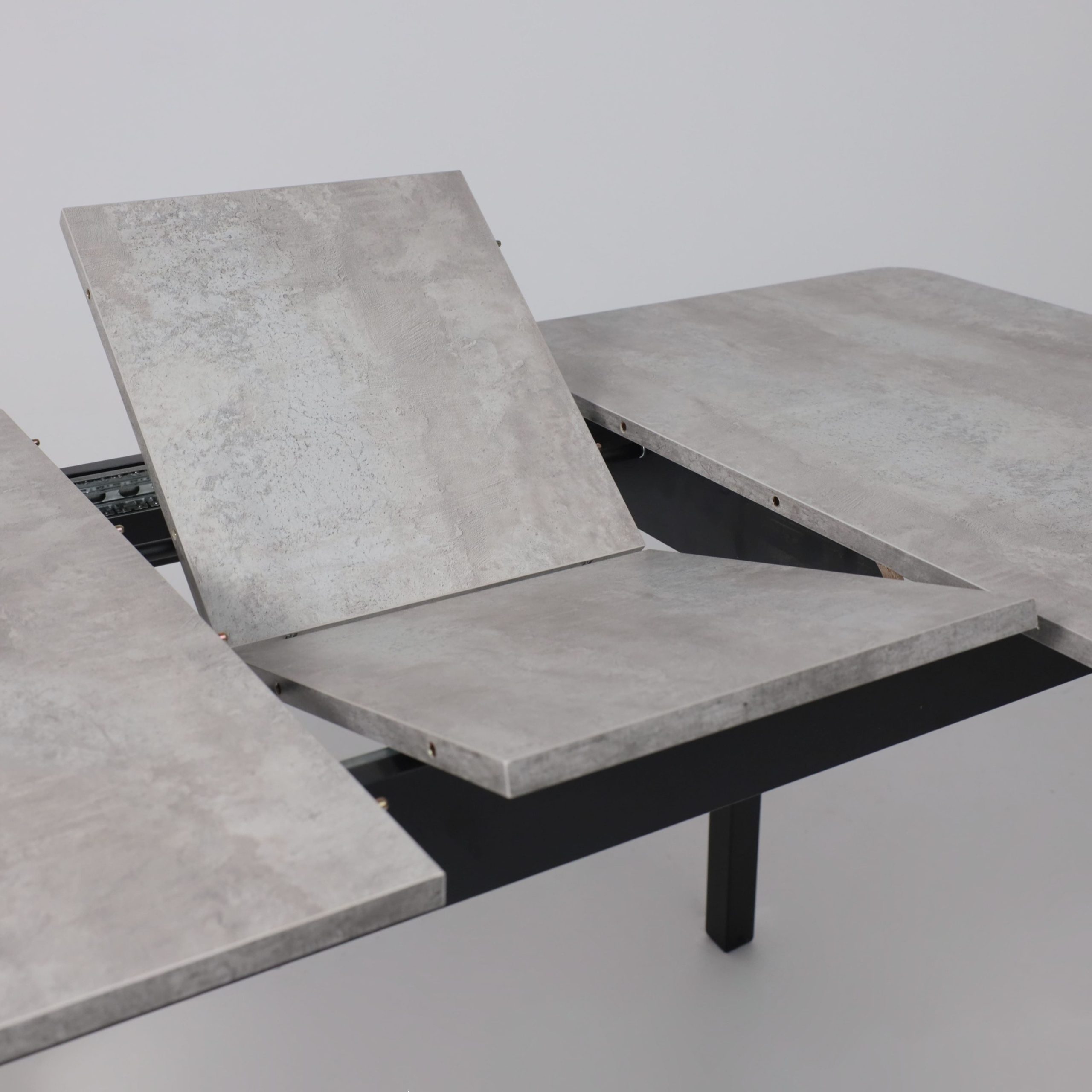 Стол TIRK RADIAL-110, раздвижной 110(142)х70, Серый сланец/Чёрный