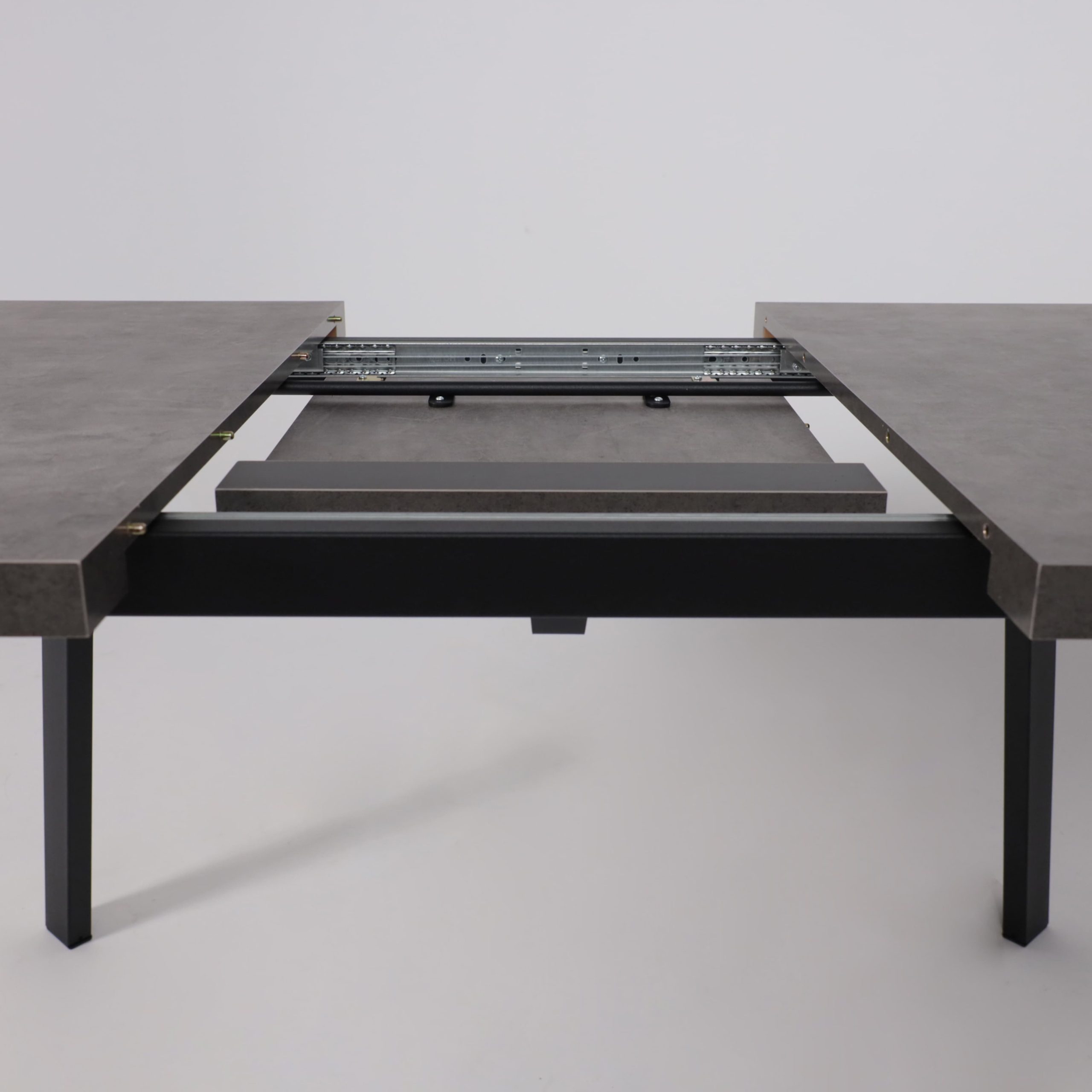 Стол BORG-120, раздвижной 120(160)х80, Дымчатая керамика/Чёрный