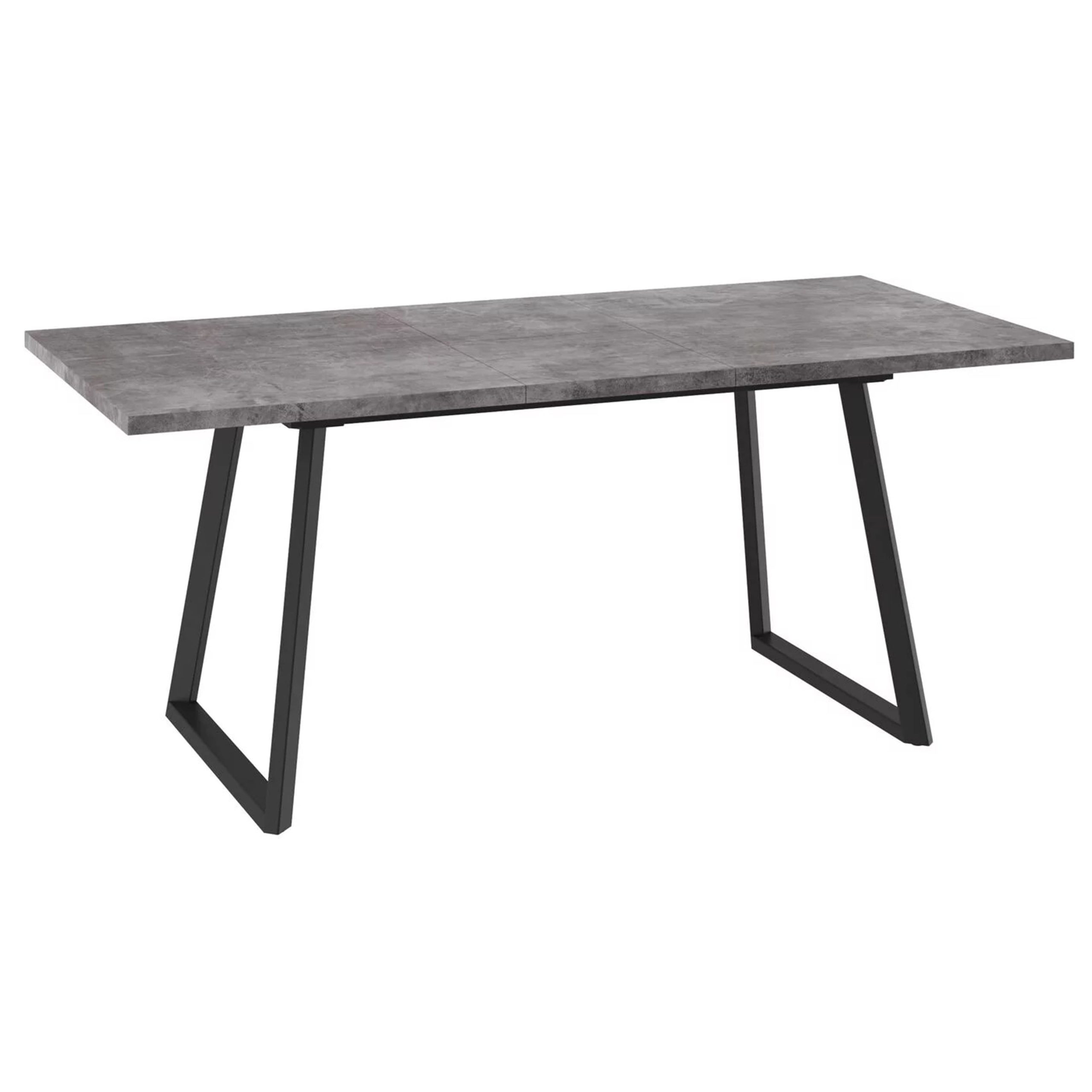 Стол LOFT-140, раздвижной 140(180)х85, Дымчатая керамика/Чёрный