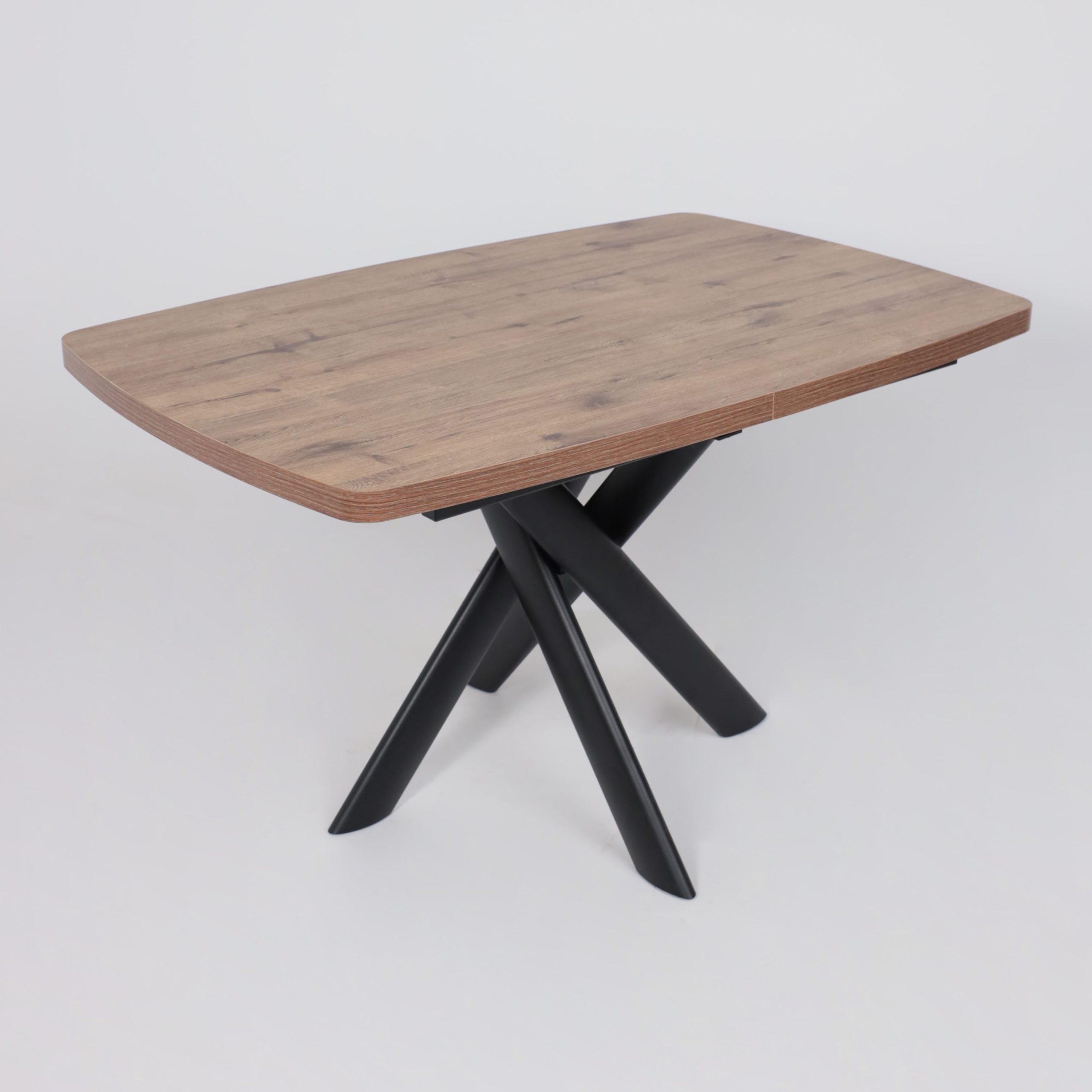 Стол LEONEL-130, раздвижной 130(165)х85, Дуб Веллингтон/Черный