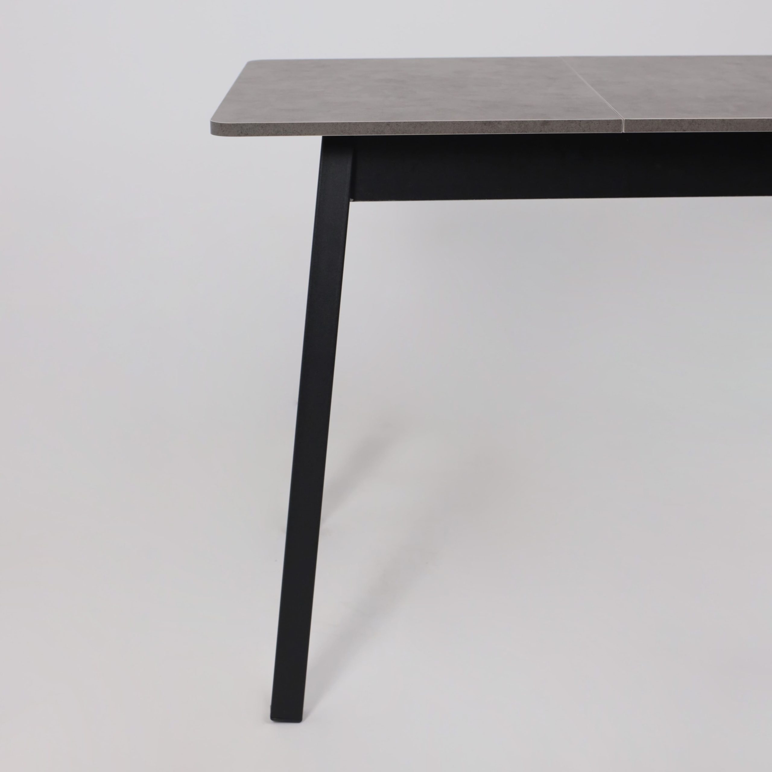 Стол TIRK RADIAL-94, раздвижной 94(126)х64, Дымчатая керамика/Чёрный