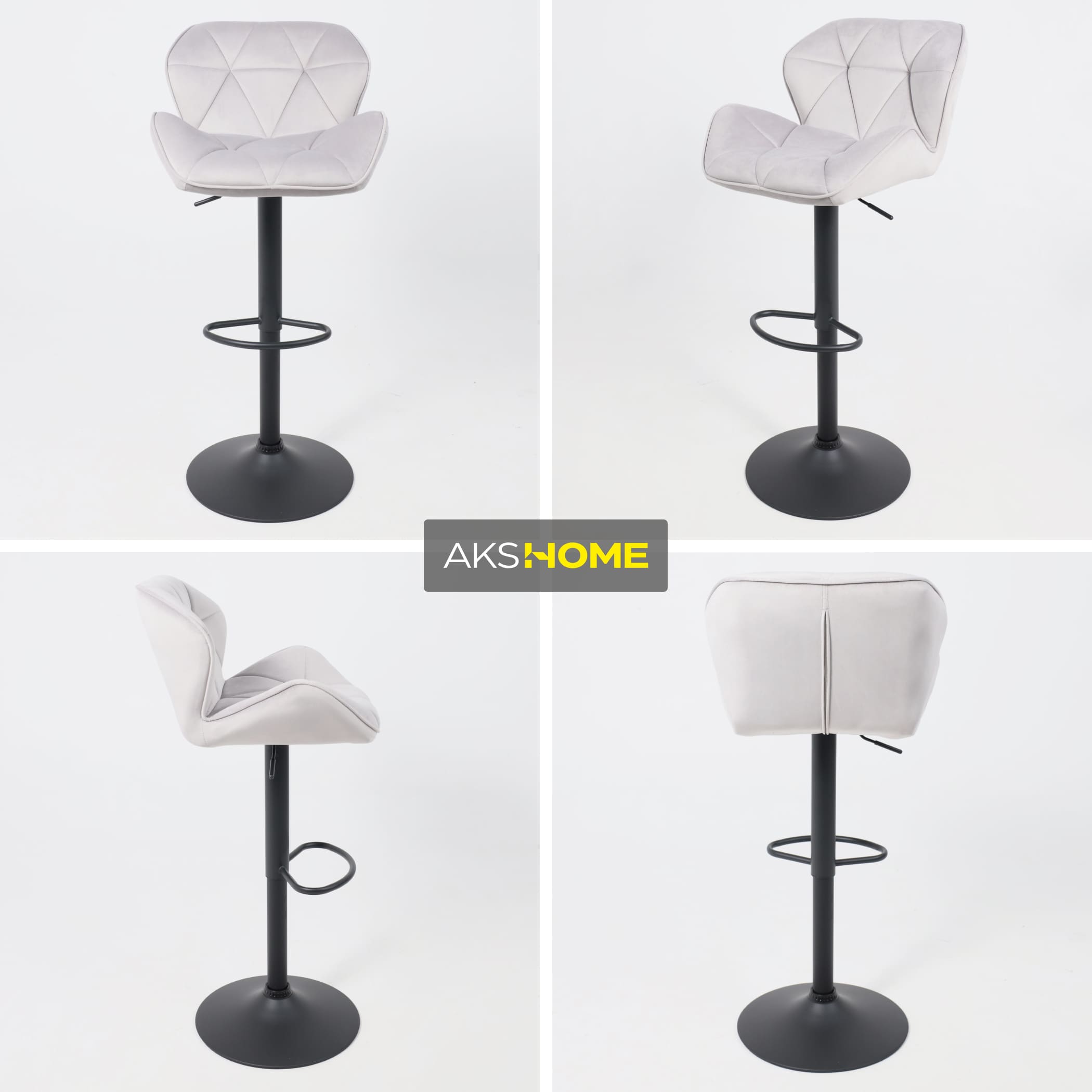 Кресло BERLIN, серый велюр HCJ-37/черный