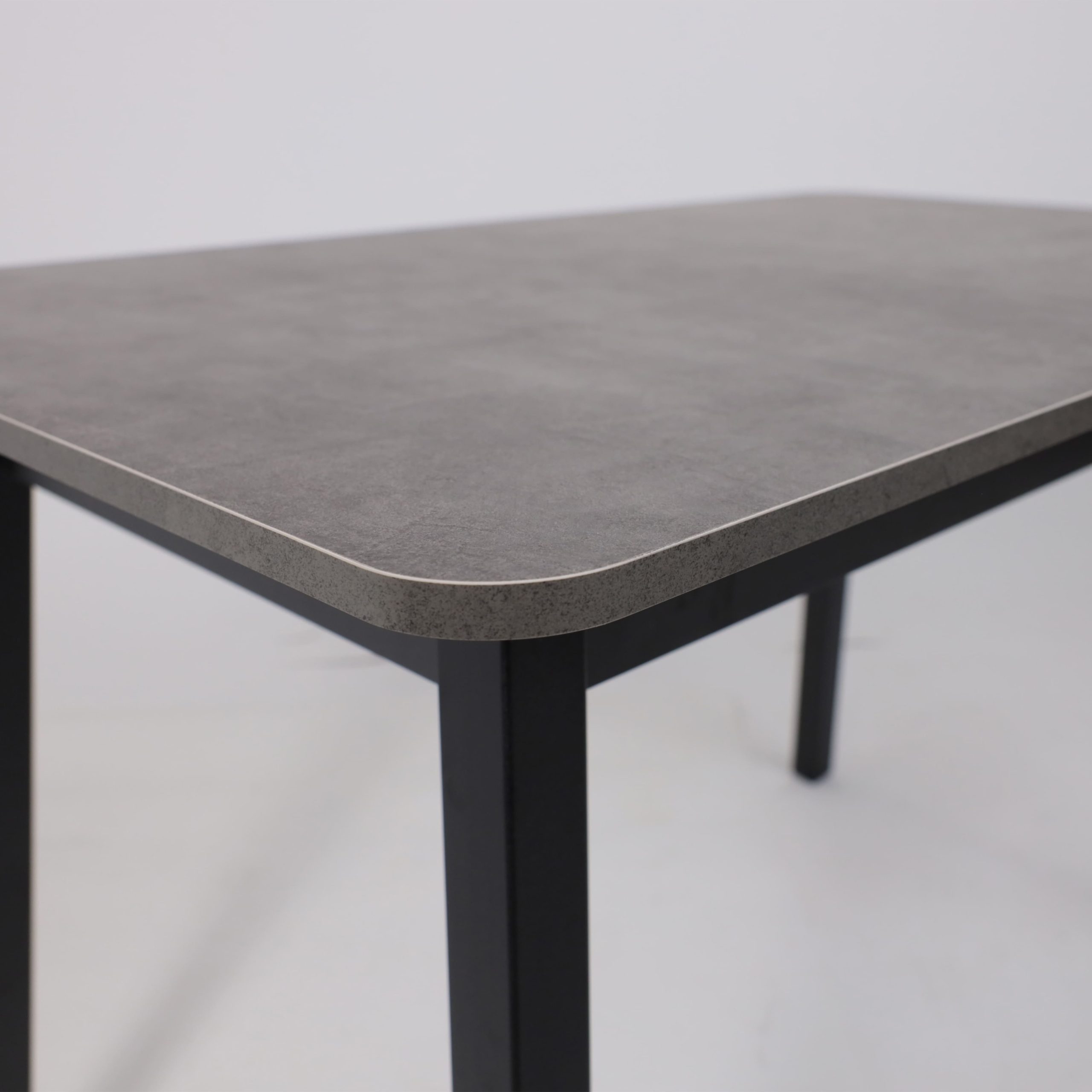 Стол TIRK RADIAL-110, раздвижной 110(142)х70, Дымчатая керамика/Чёрный
