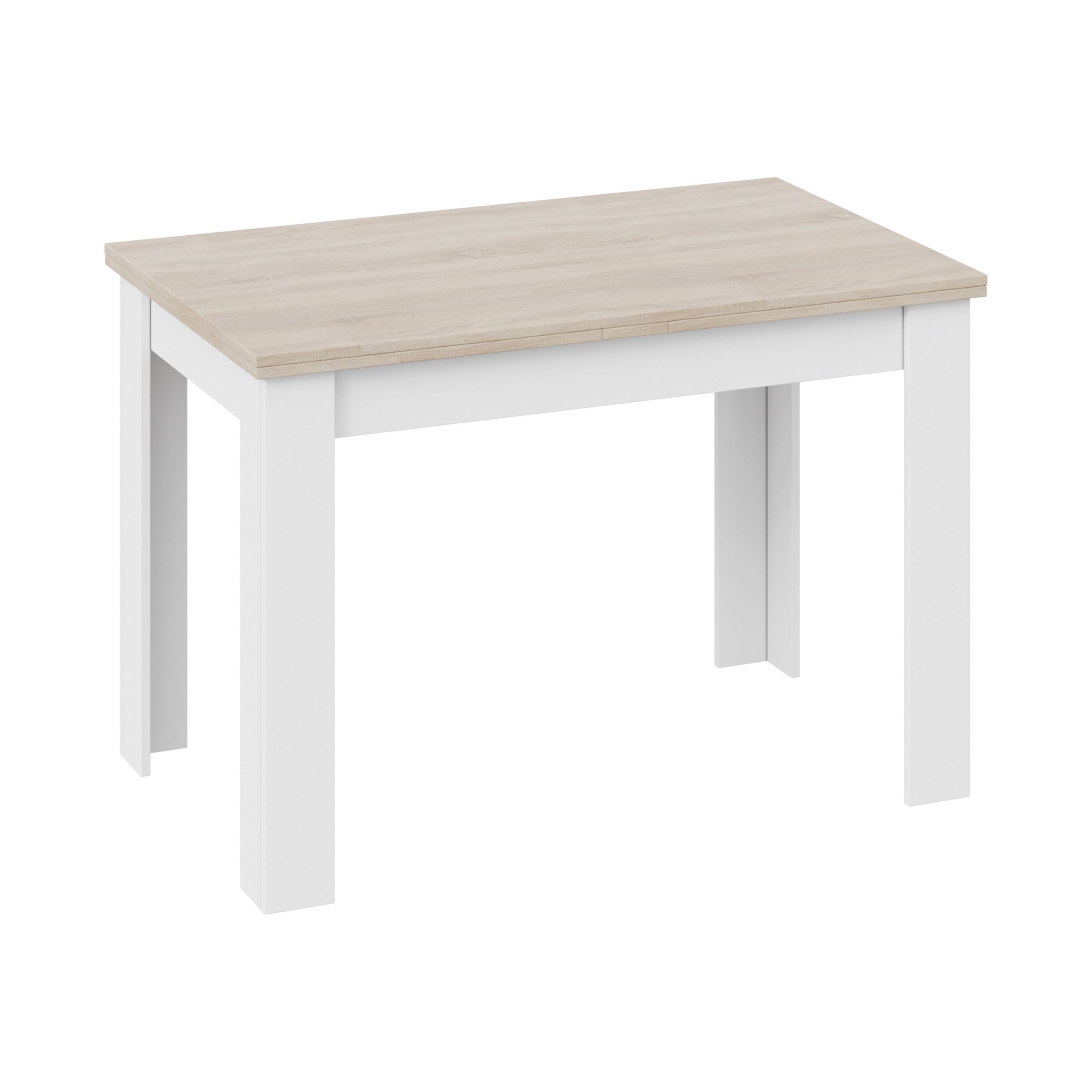Стол раздвижной ПРОМО Тип 4, 1100(2098)*670, дуб сонома/белый