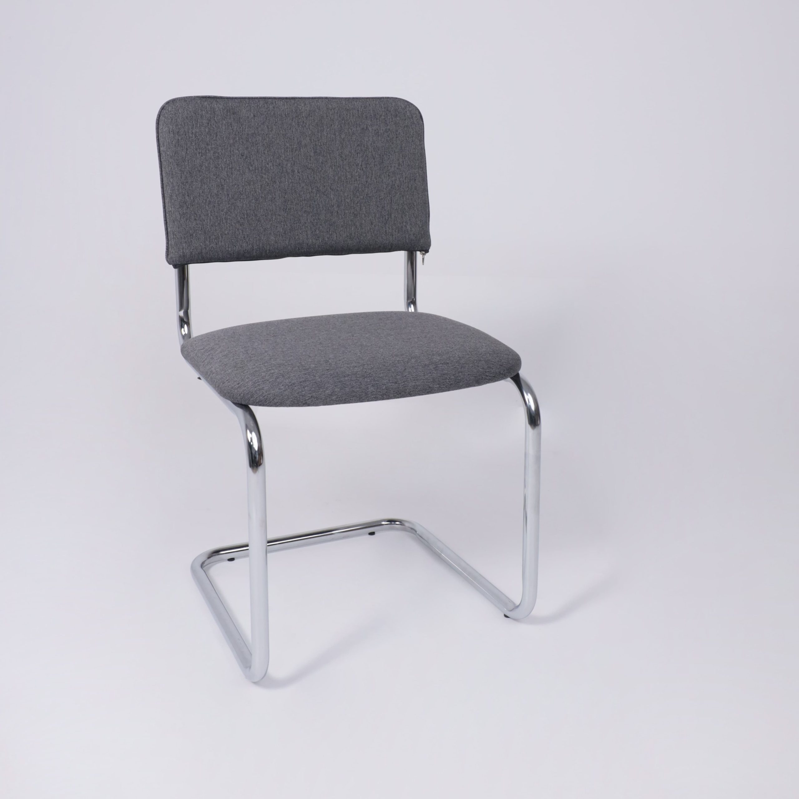 Кресло СЛАВИЯ, Leto 68 темно-серая ткань/хром