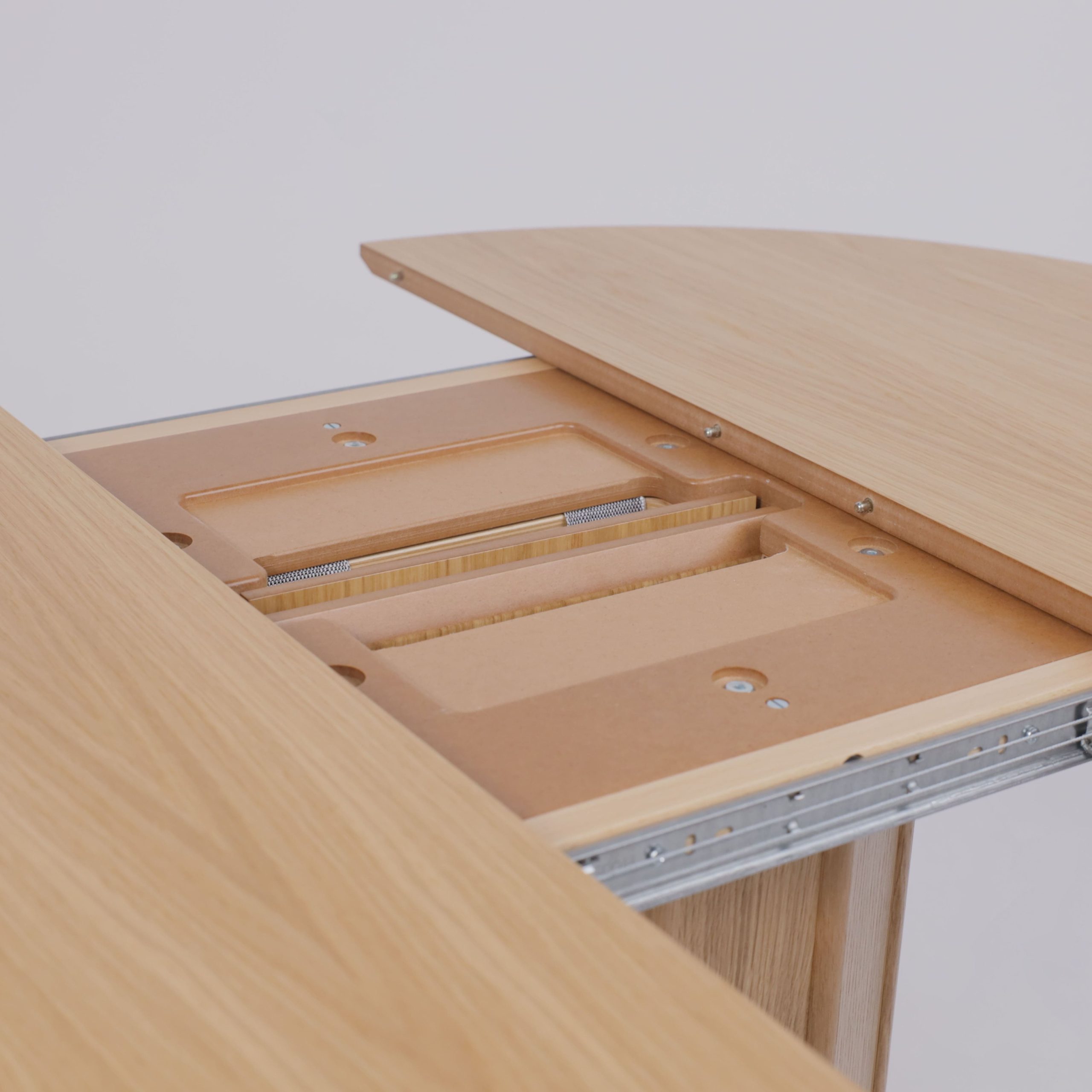 Стол ОЛАФ1100(1400)*1100, Светлый дуб без тонировки/Светлый дуб