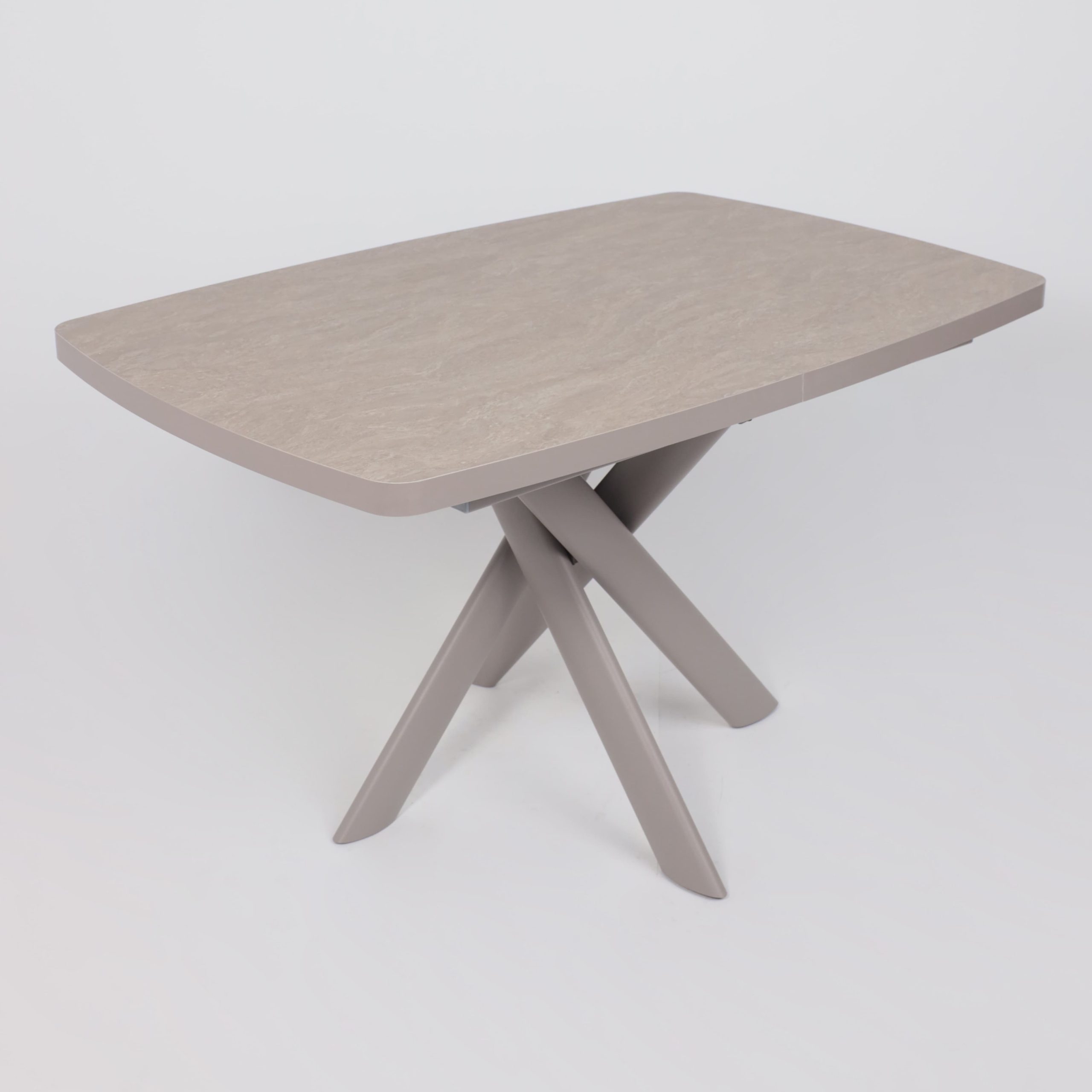 Стол LEONEL-130, раздвижной 130(165)х85, Бежевый камень-HPL/Капучино