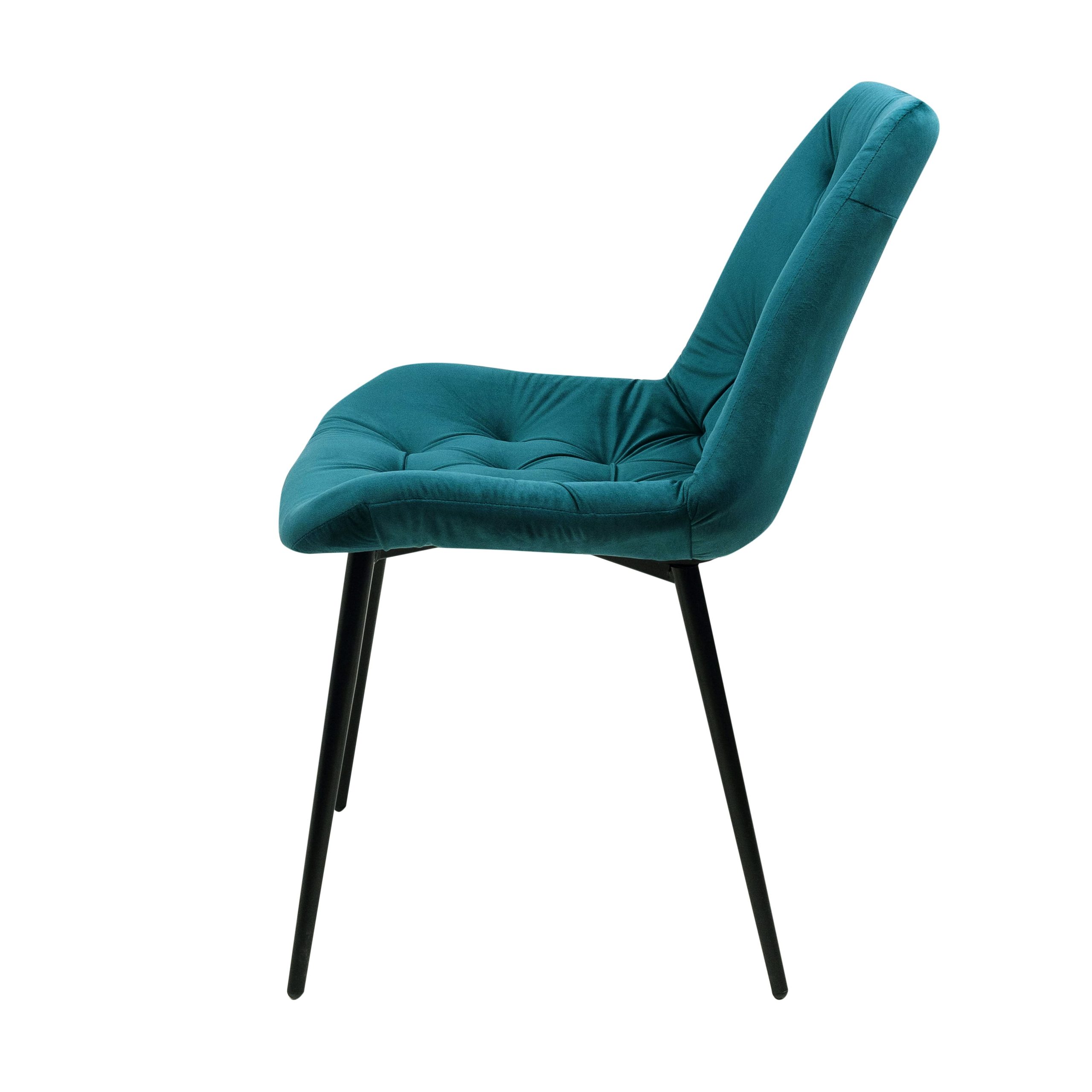 Стул AV 435, темно-бирюзовый бархат H-56/черный