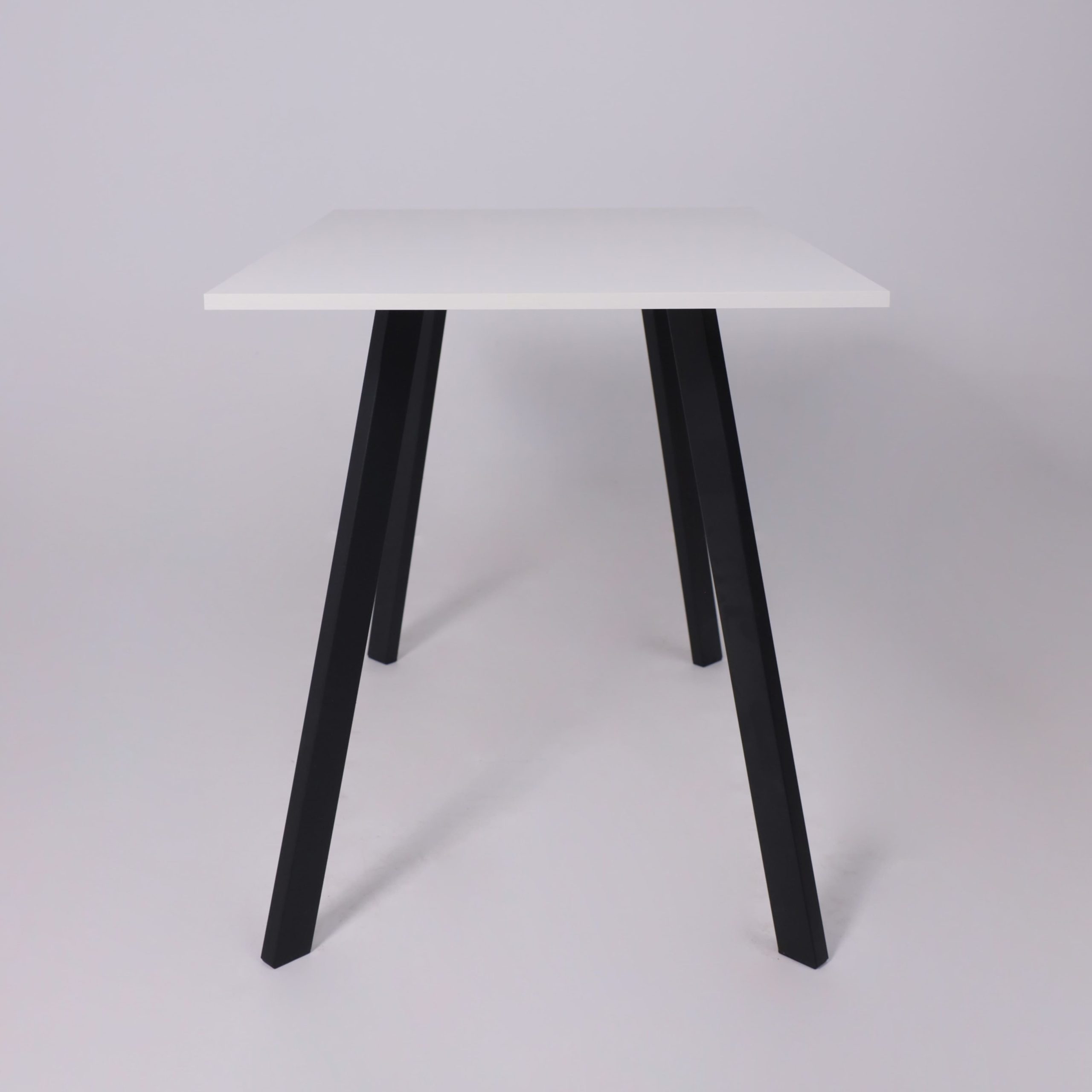 Стол SOLO 102*67, Белый структурный/черный