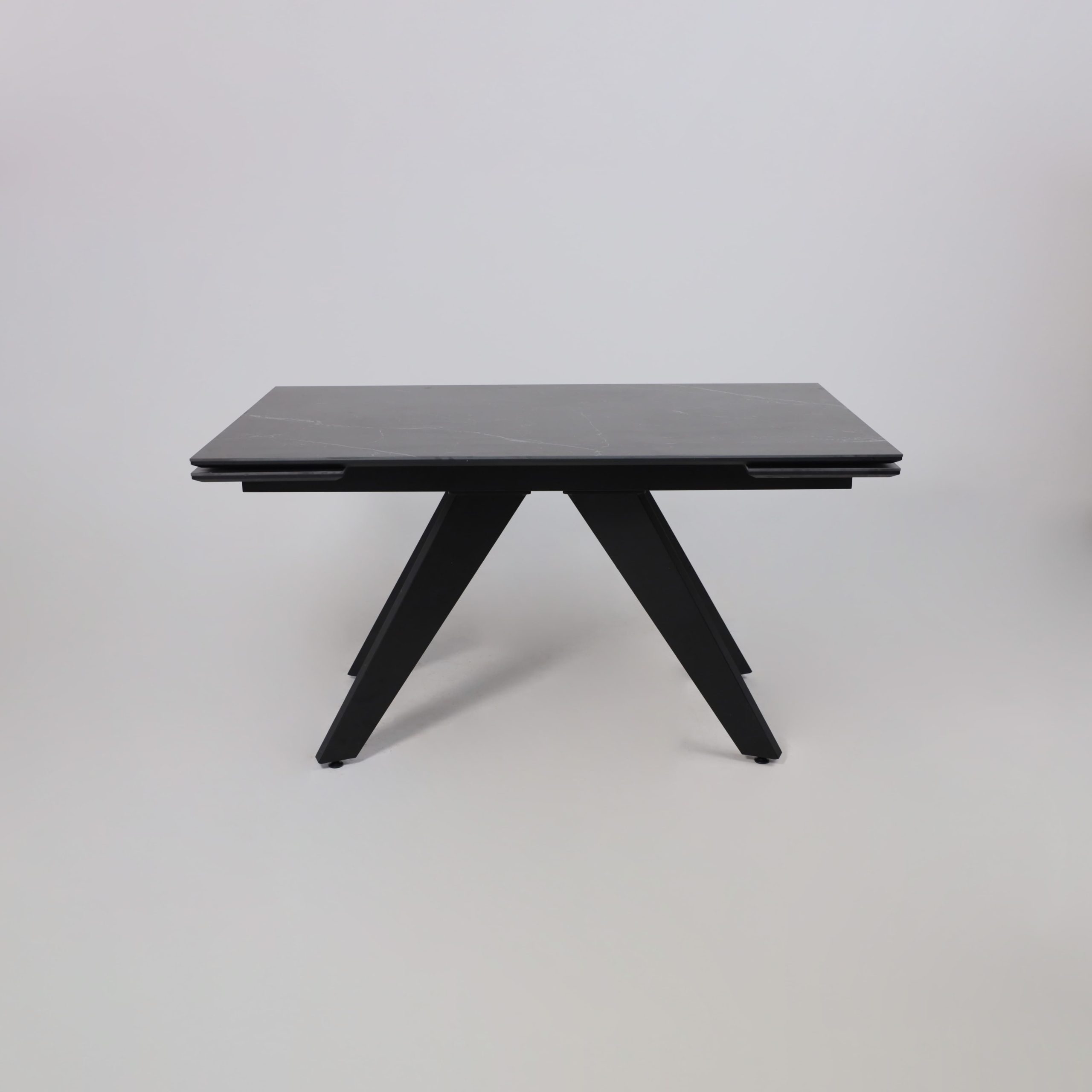 Стол AV 2122, МДФ+керамика, раздвижной 1400 (2000)*850 черный, матовый SHAKESPEARE/черный