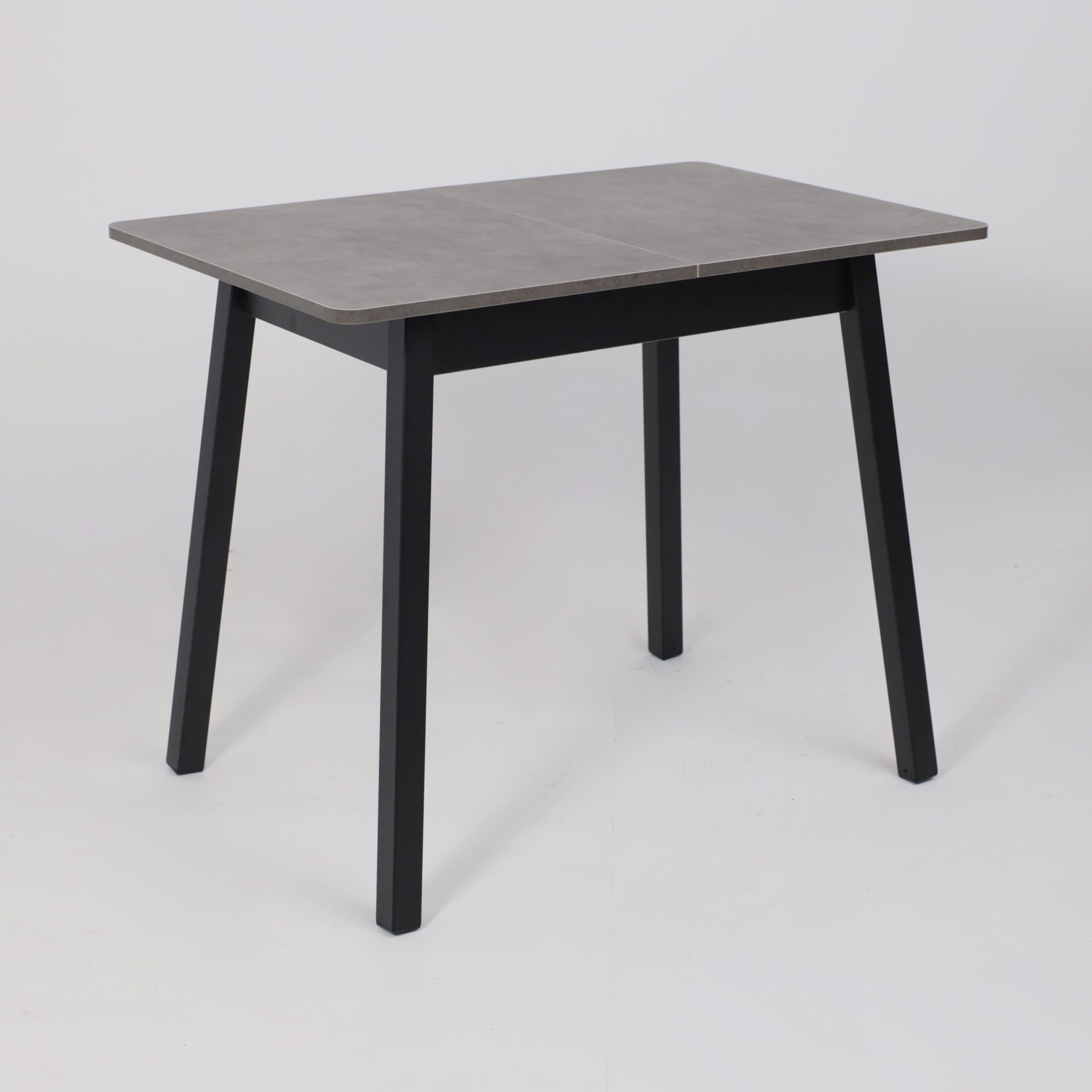 Стол TIRK RADIAL-94, раздвижной 94(126)х64, Дымчатая керамика/Чёрный