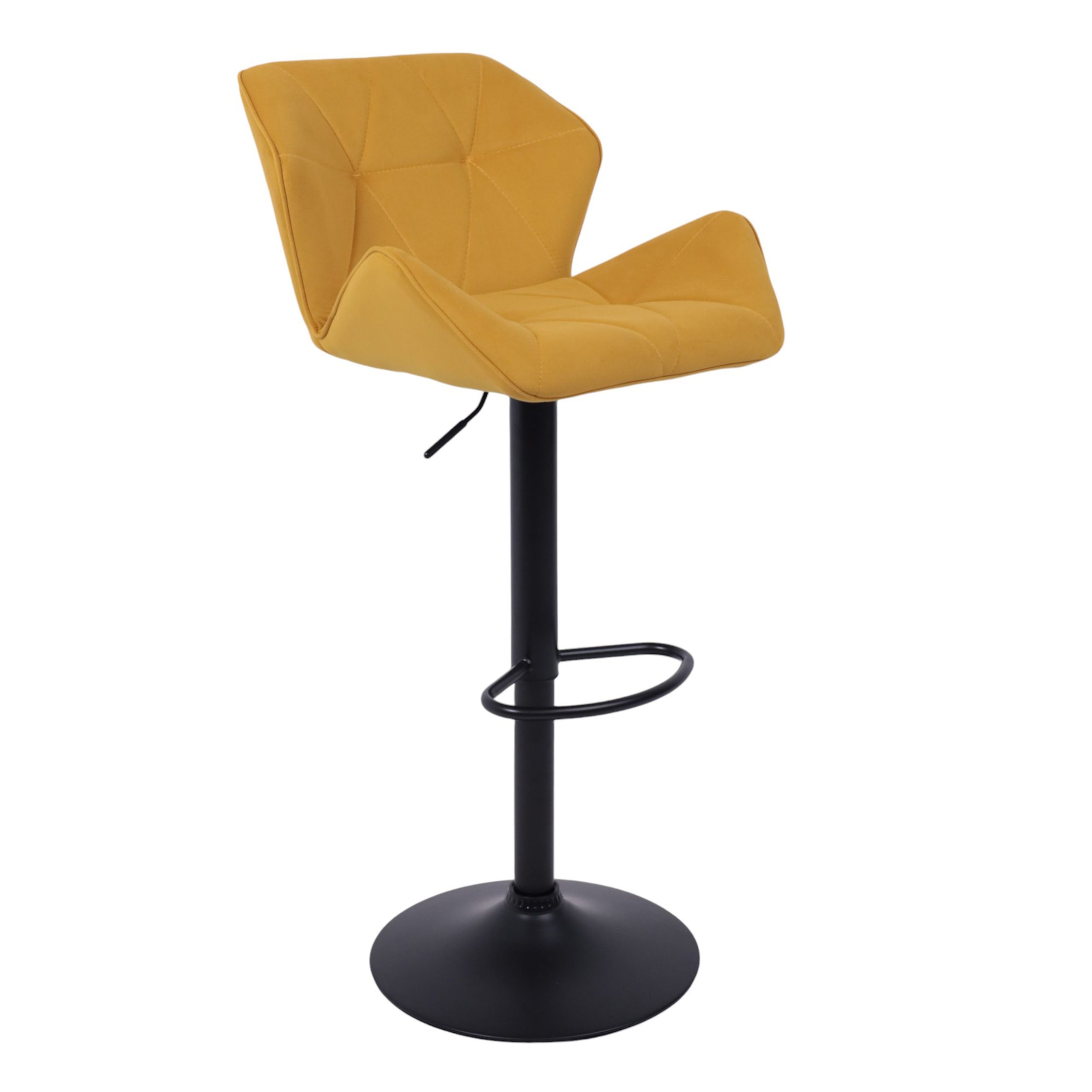 Кресло барное BERLIN GB, Velutto 56 горчичный велюр/черный