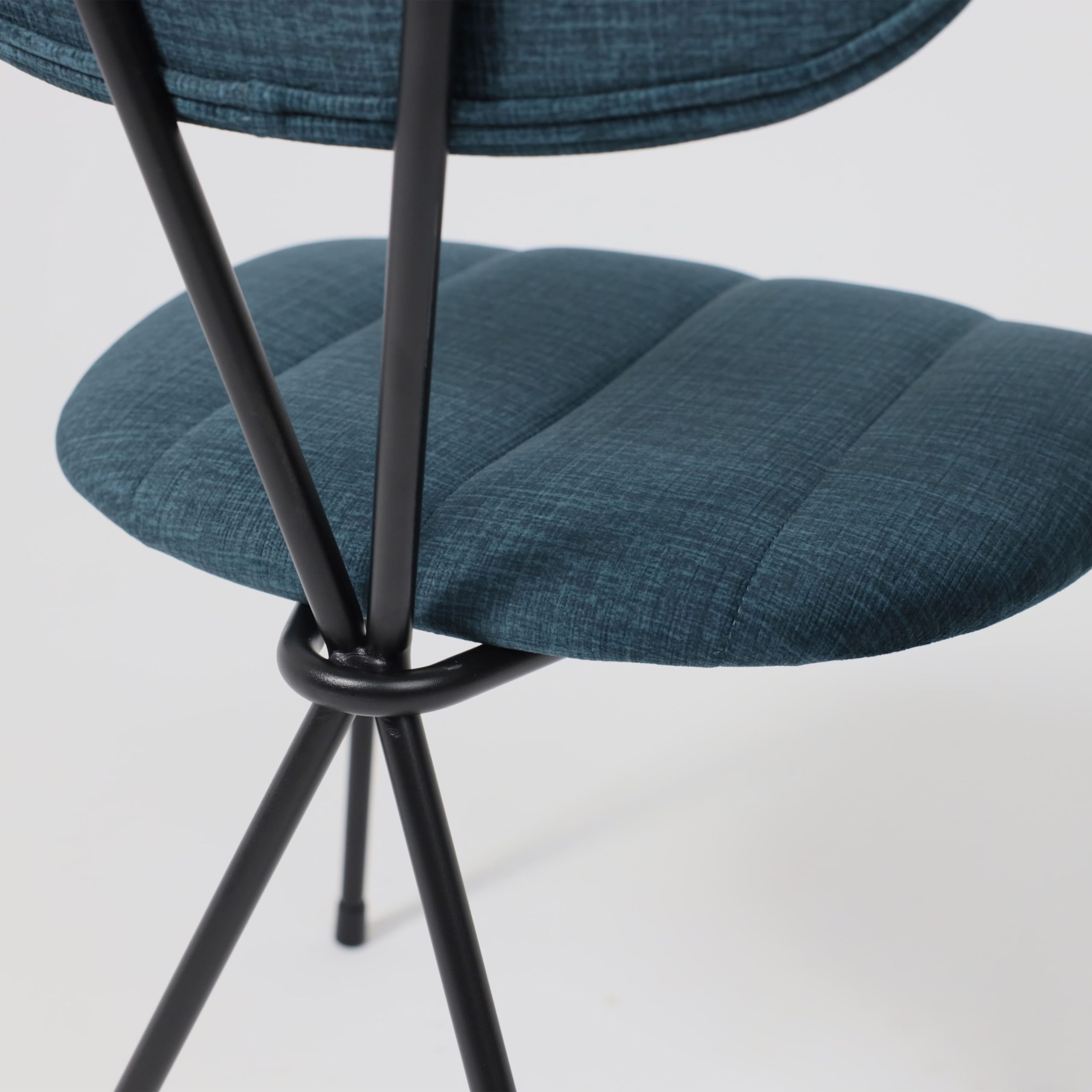 Стул TORI, темно-бирюзовый велюр VOSS 86/черный