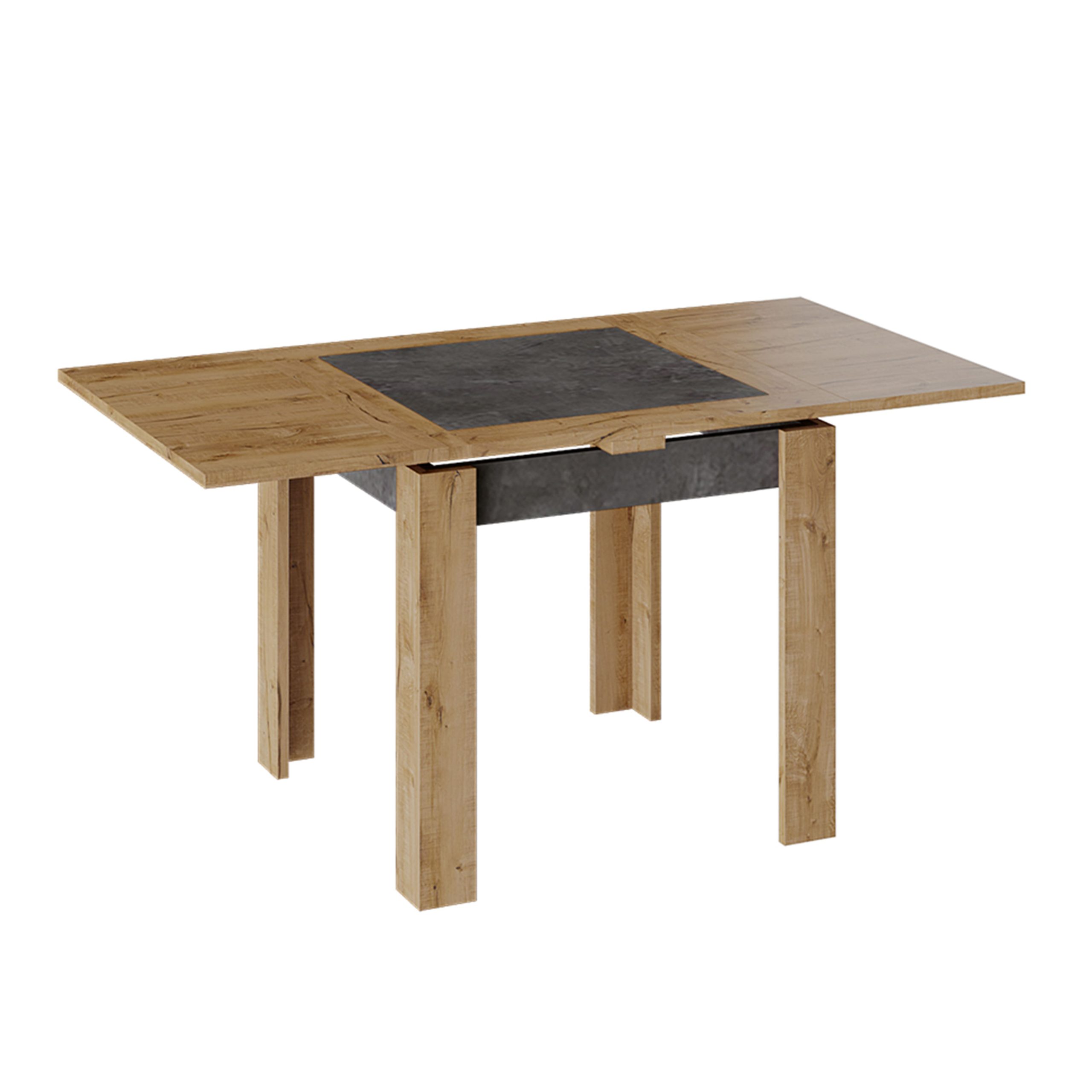 Стол раздвижной ХЬЮСТОН Тип 3, 790(1480)*790, моод темный/дуб вотан