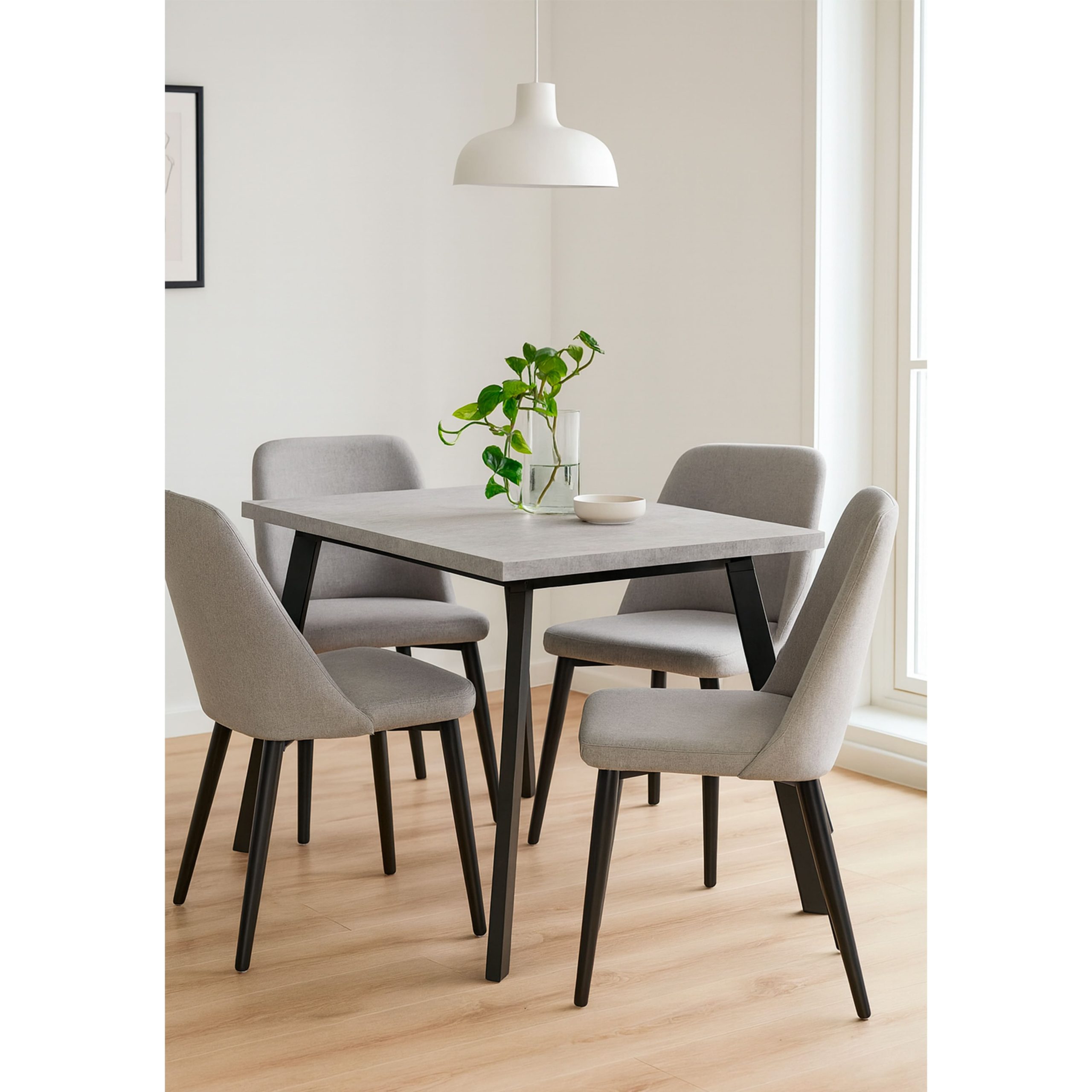 Стол BORG-110, раздвижной 110(142)х70, Серый сланец/Чёрный