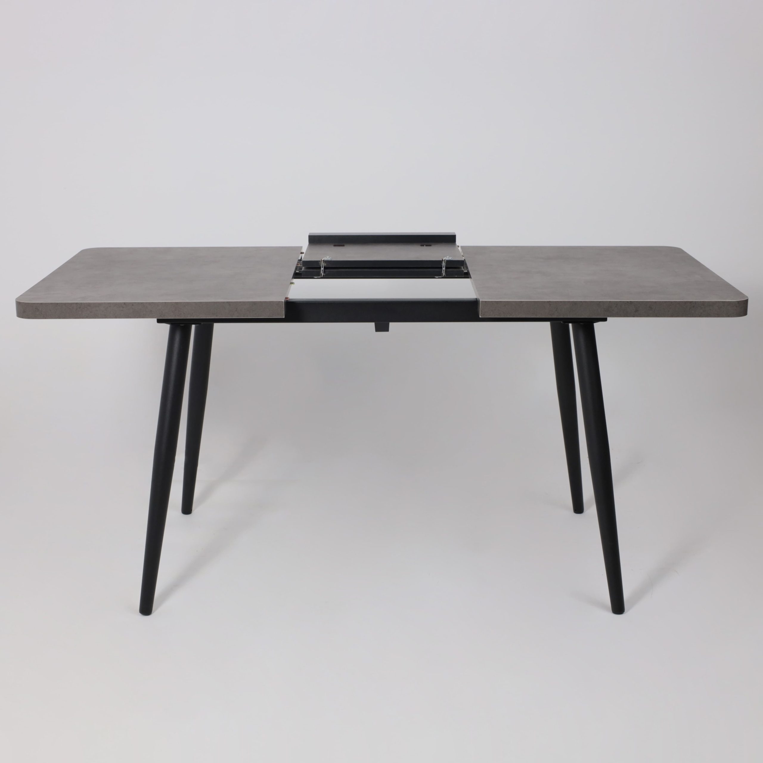 Стол BORG RADIAL-120, раздвижной 120(160)х80, Дымчатая керамика/Чёрный