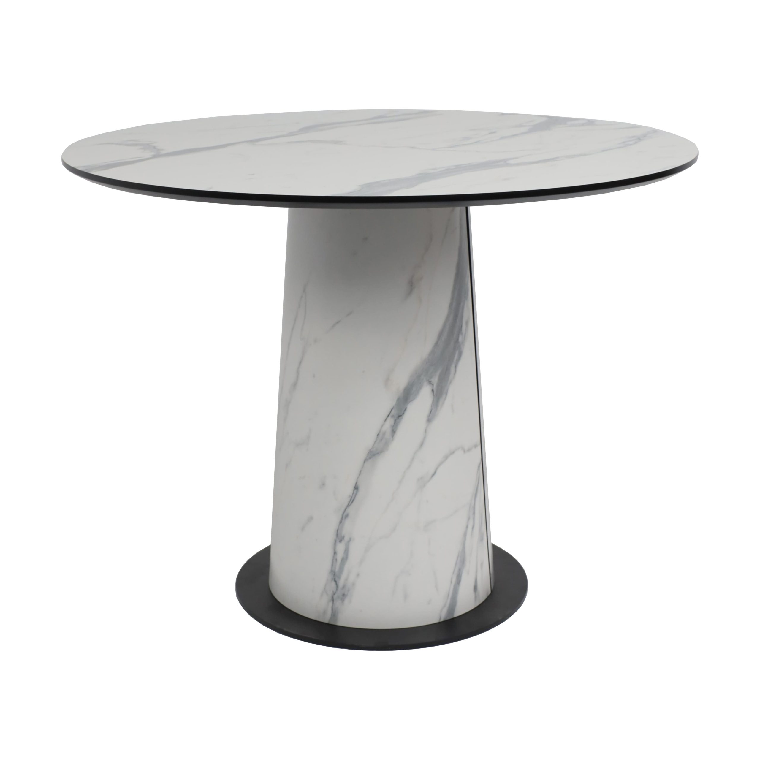 Стол AV 1317, HPL+МДФ, нераздвижной 1000 Мрамор белый/черный