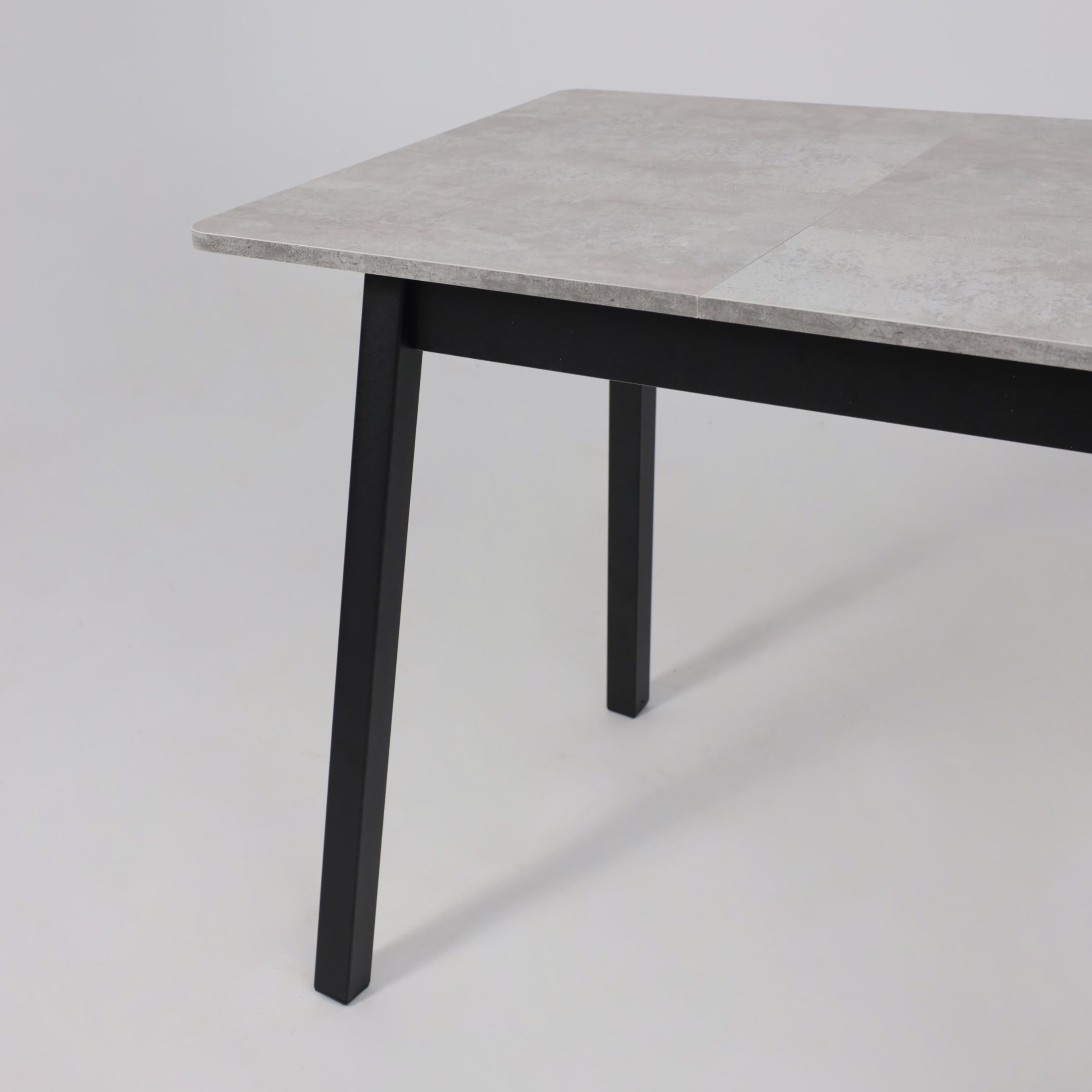 Стол TIRK RADIAL-94, раздвижной 94(126)х64, Серый сланец/Чёрный